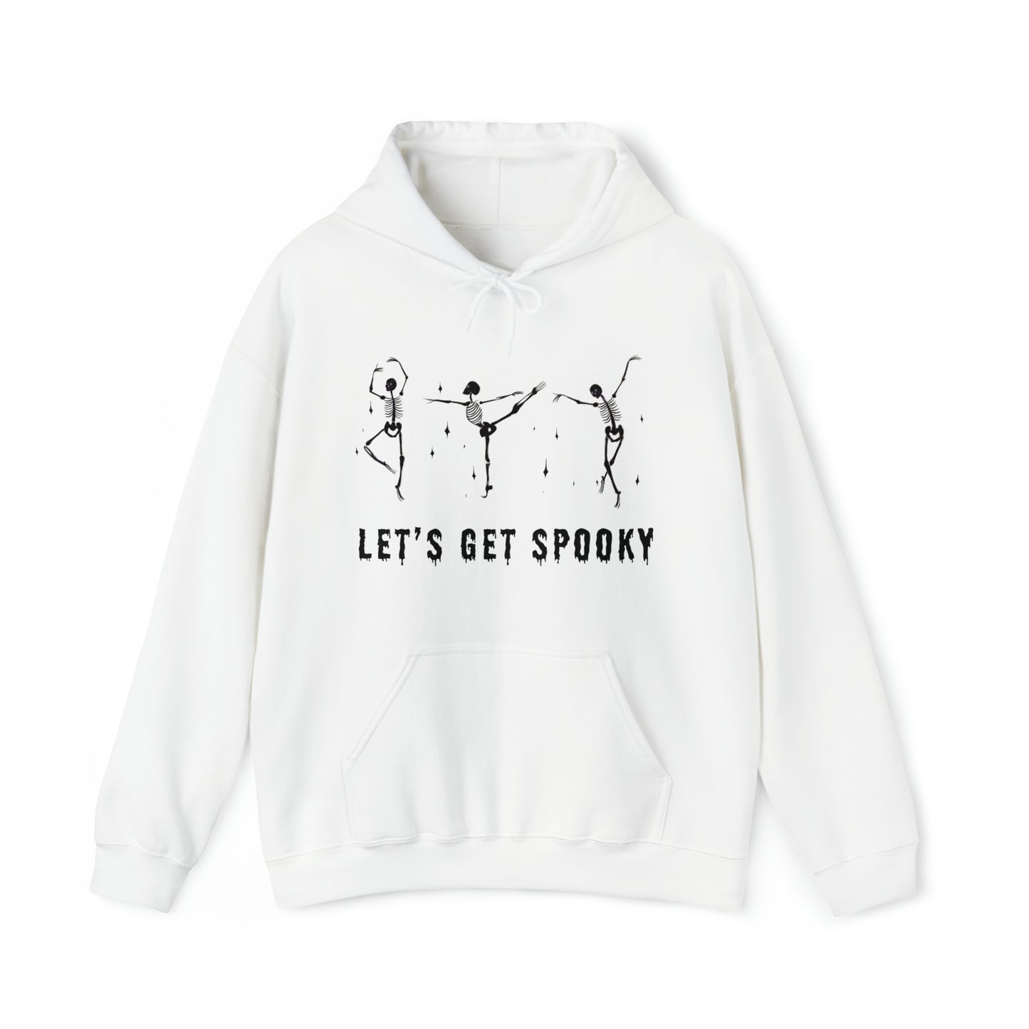 Halloween hoodie cute skeletons, Halloween Sweatshirt, Cute Lets get spooky, Fall Hoodie for women, orange hoodie cute gift