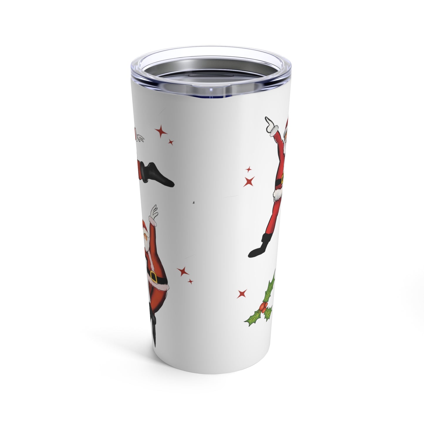 Christmas funny Santa Dancing tumbler, Christmas holiday tumbler, cute christmas tumbler gift idea