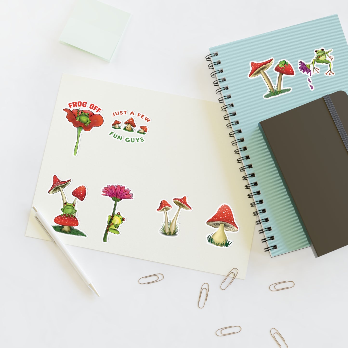 Frog And Shroom Sticker Sheet