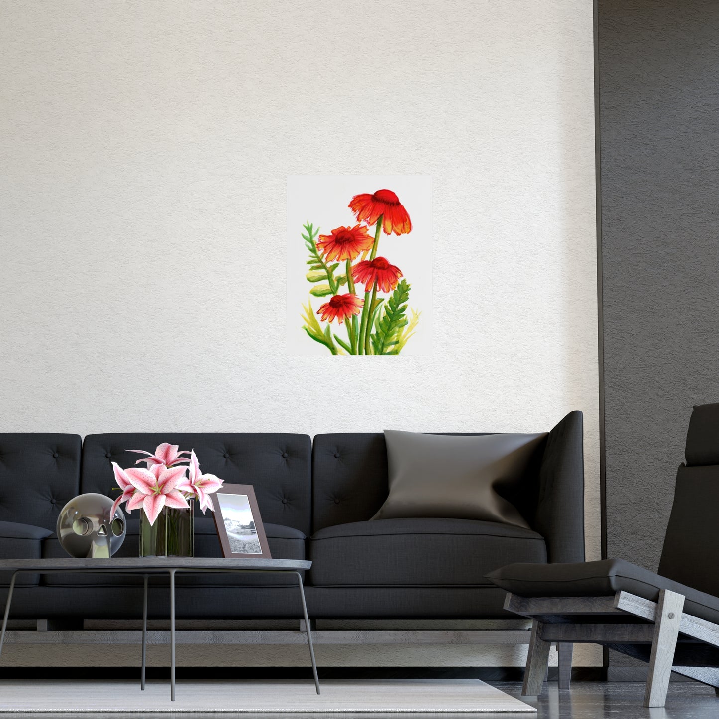 Wildflower Poster, Wall art, poster, wildflowers watercolor painted flowers