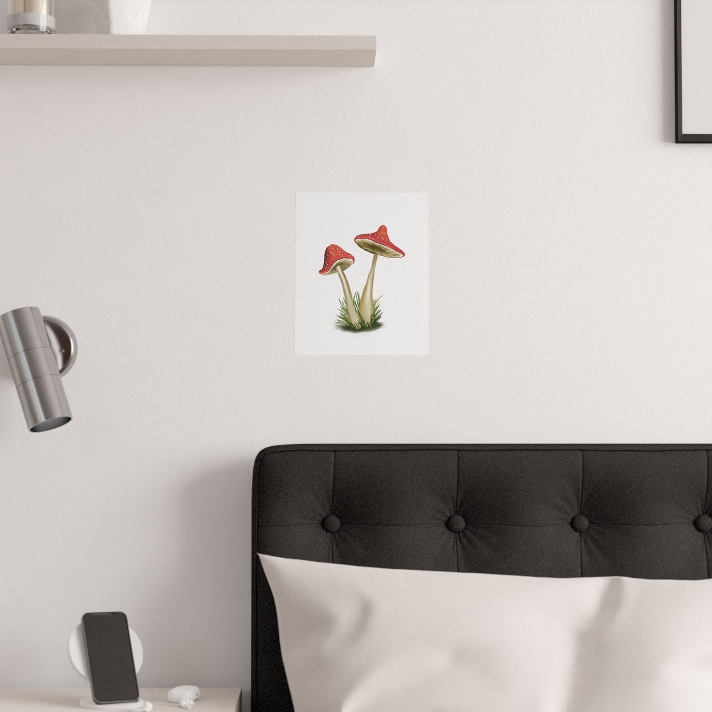 Pretty Red Mushroom Illustration Art Print
