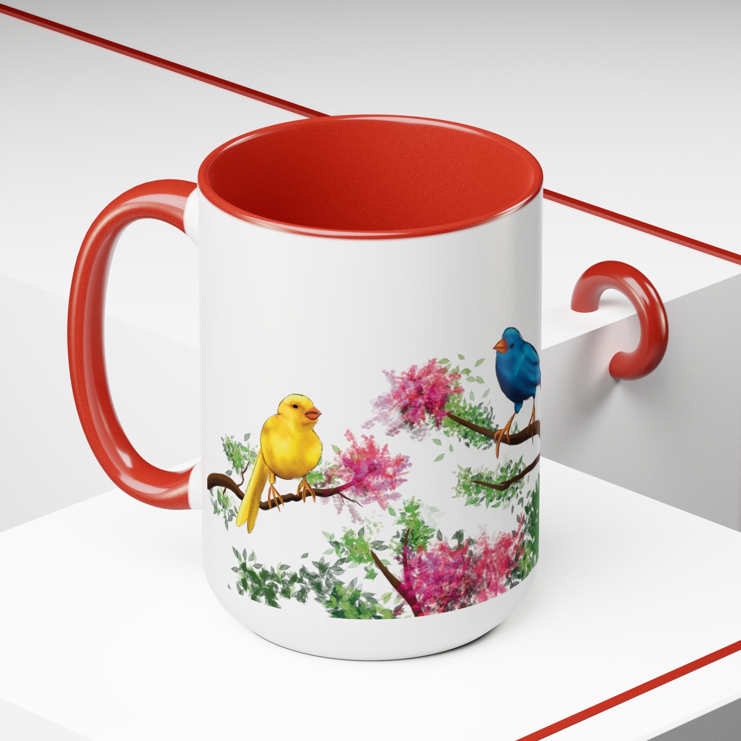 Colorful Birds and Flowers Mug