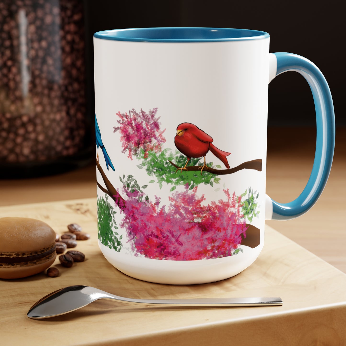 Colorful Birds and Flowers Mug