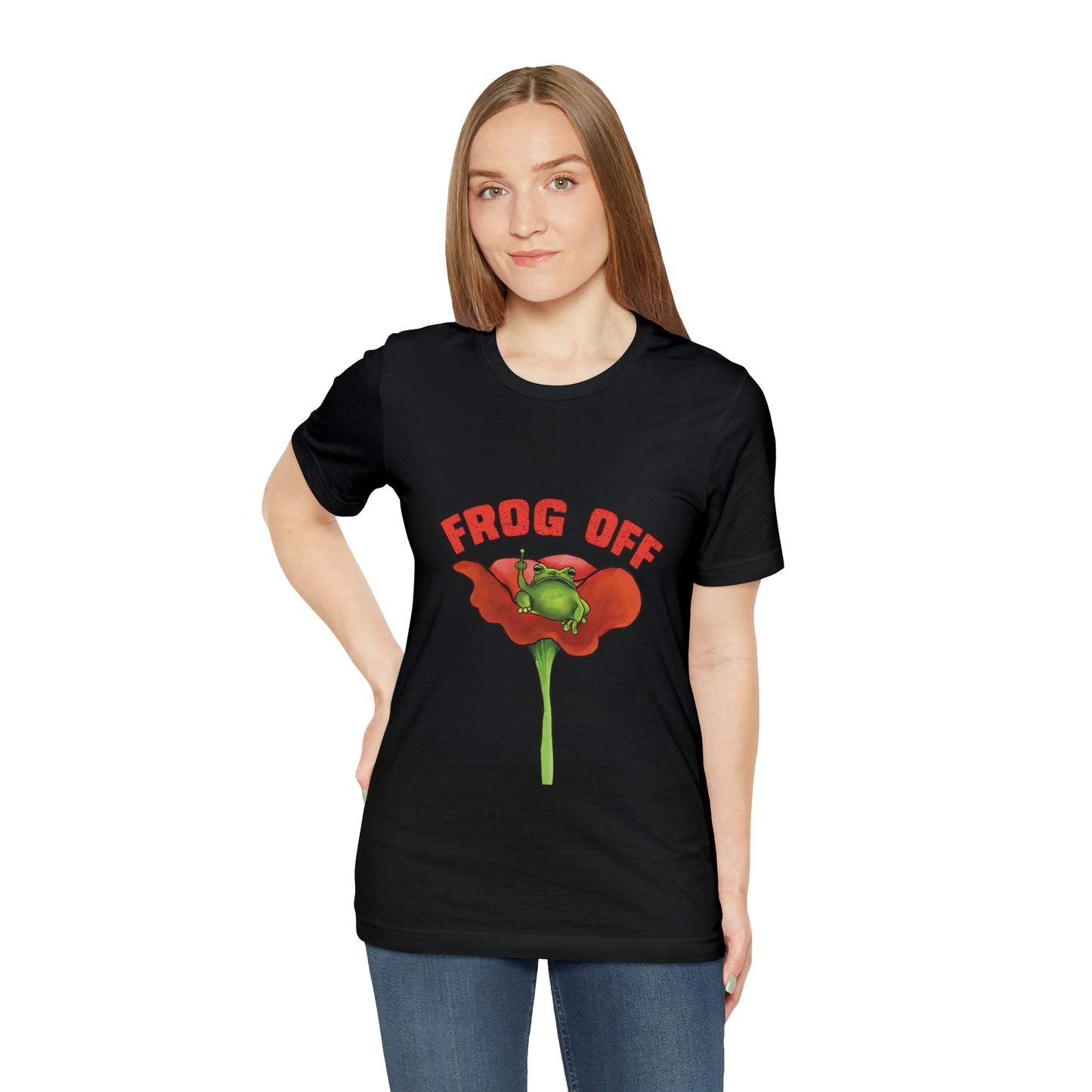 Cute Funny Frog Off T Shirt, funny Graphic Tee, Cute Funny Grumpy Frog, Frog Toad Aesthetic, Cute frogcore funny pun frog offf