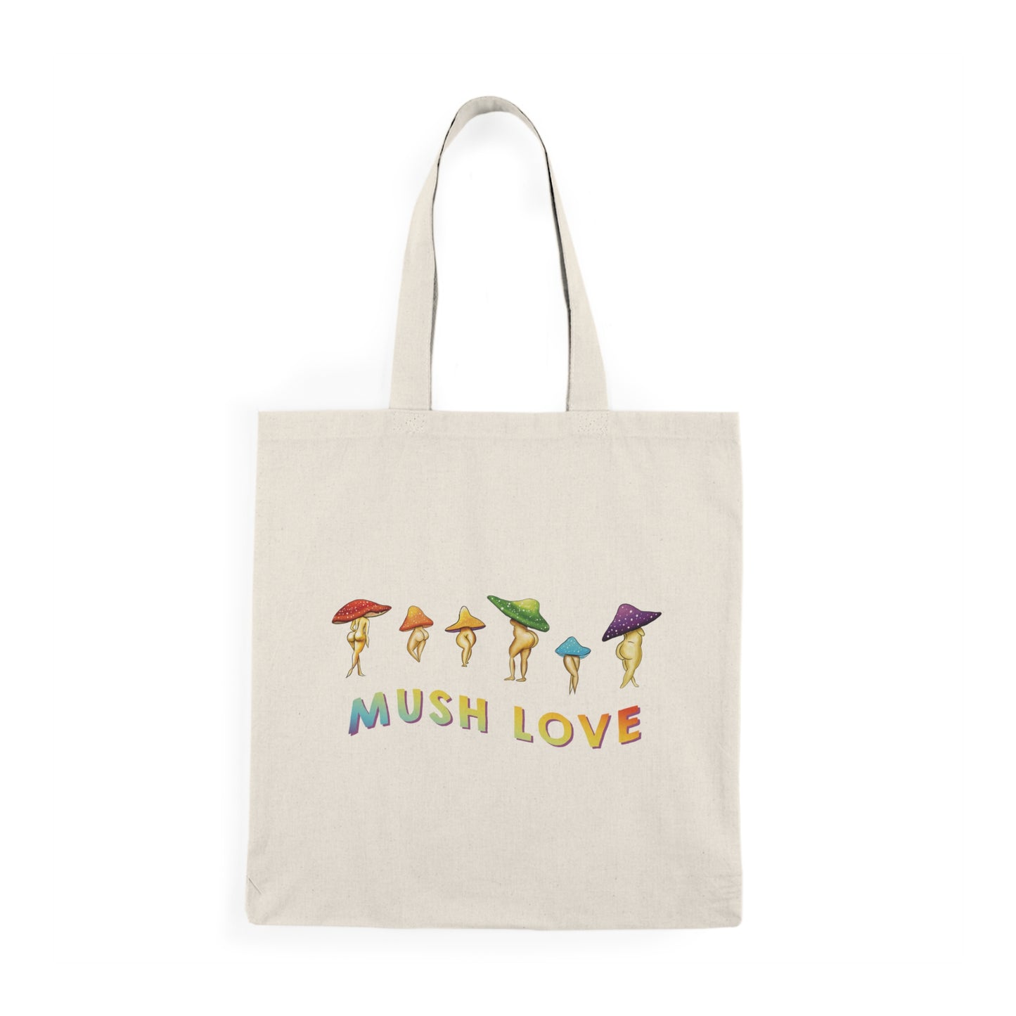 Sustainable Funny Mushroom Lady Tote Bag, Grocery Bag