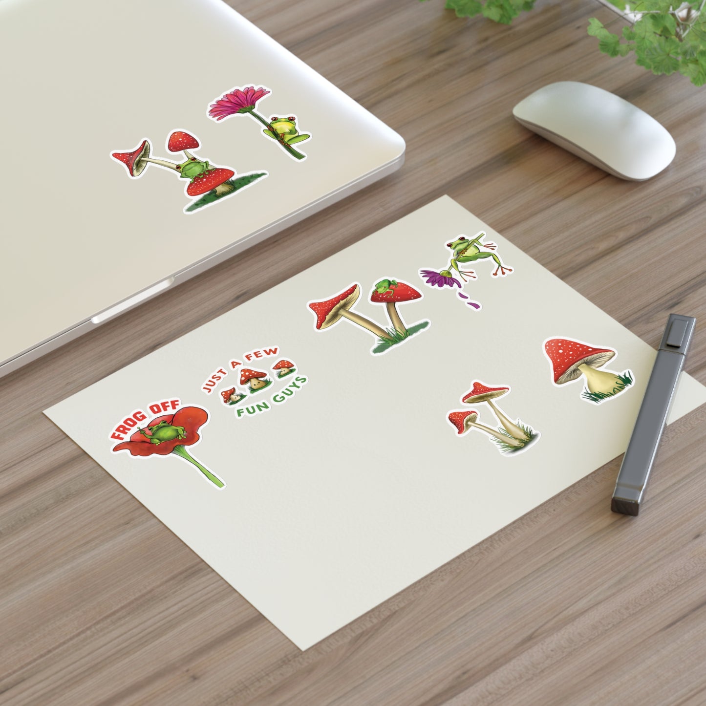 Frog And Shroom Sticker Sheet