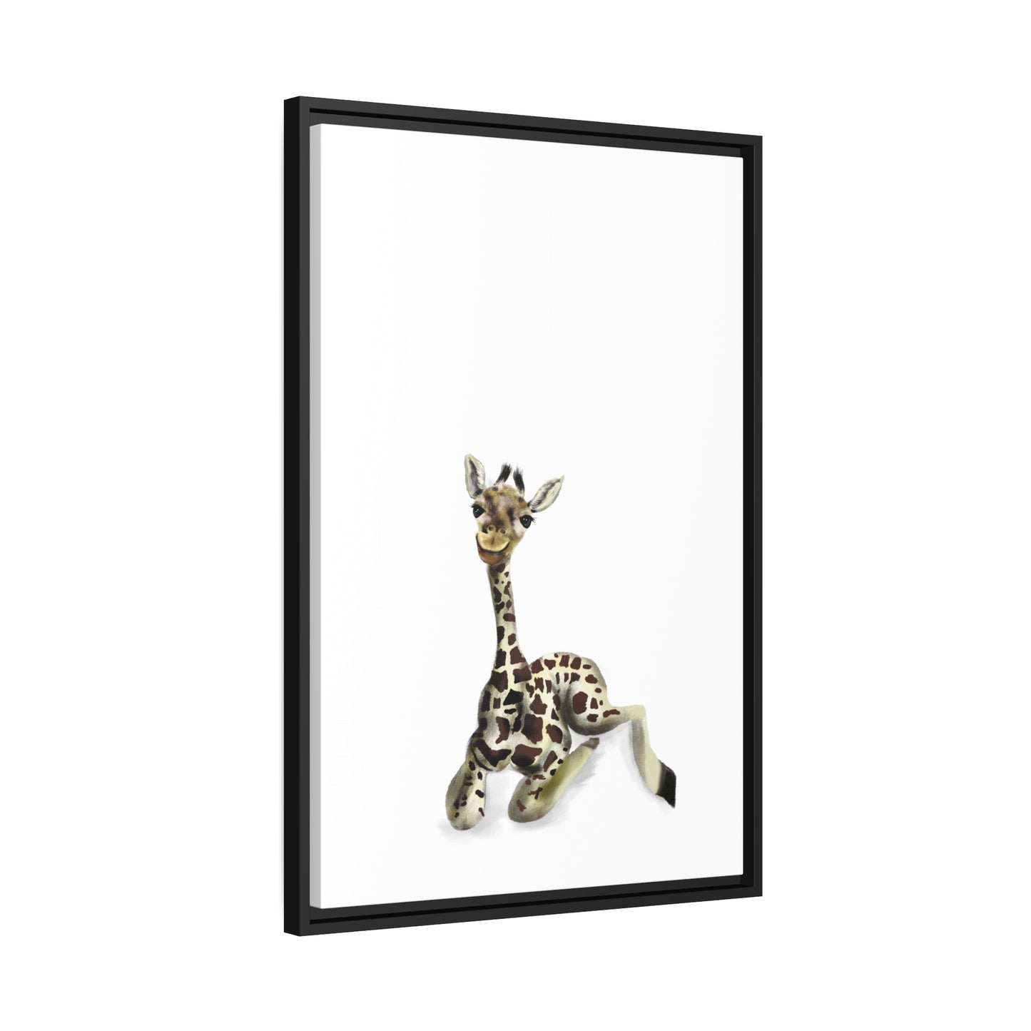 Baby Giraffe Framed Art Print