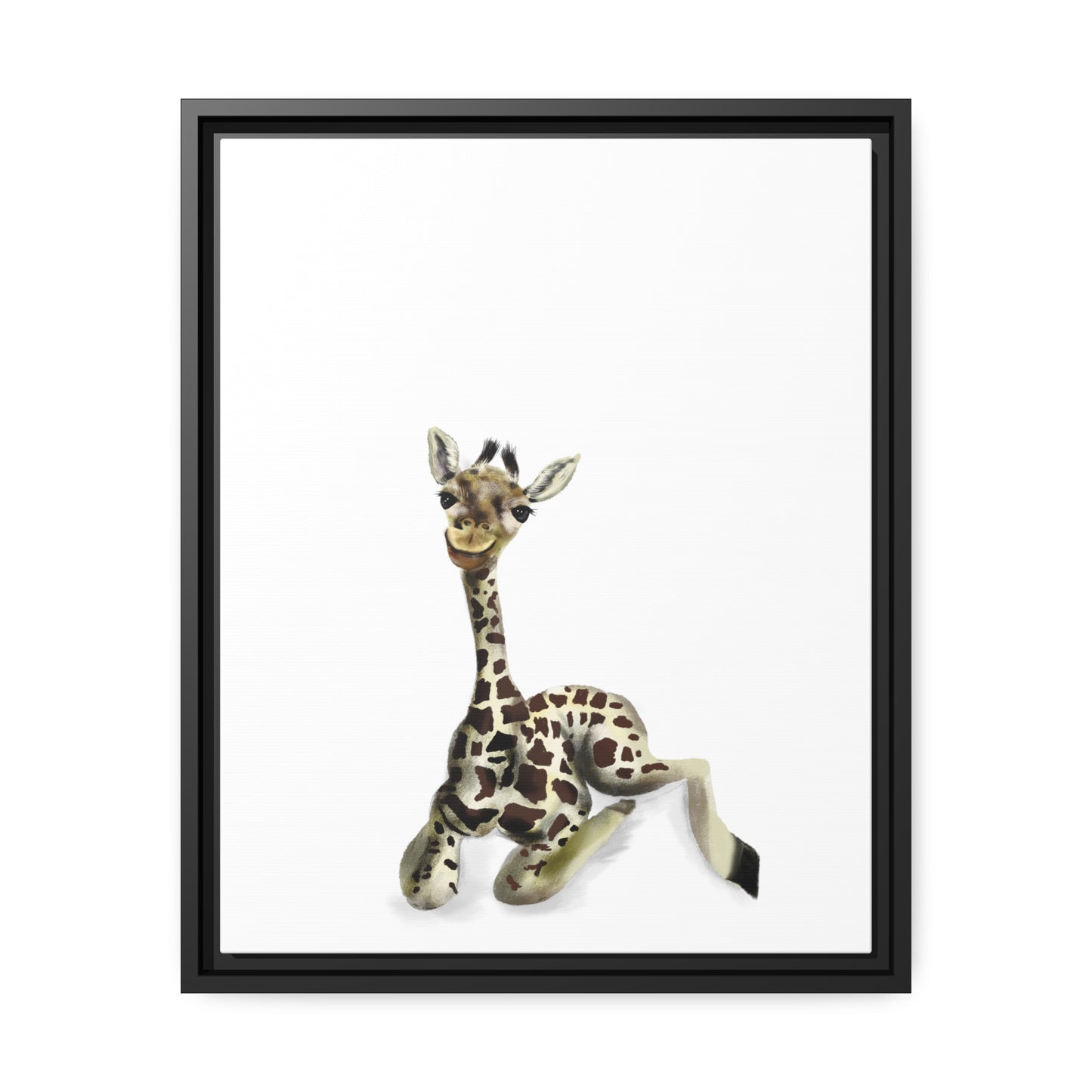 Baby Giraffe Framed Art Print