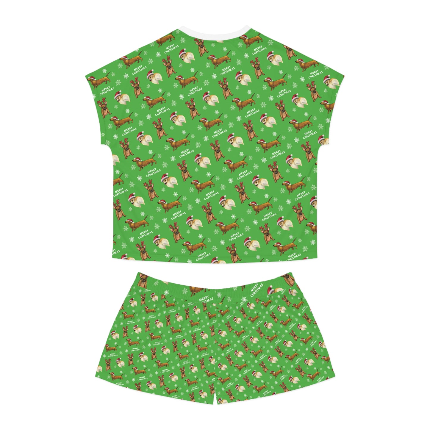Christmas dog Pajama Set, Christmas PJs, french bulldog christmas, cute holiday dog lover PJ set, All over print cute christmas PJs for her