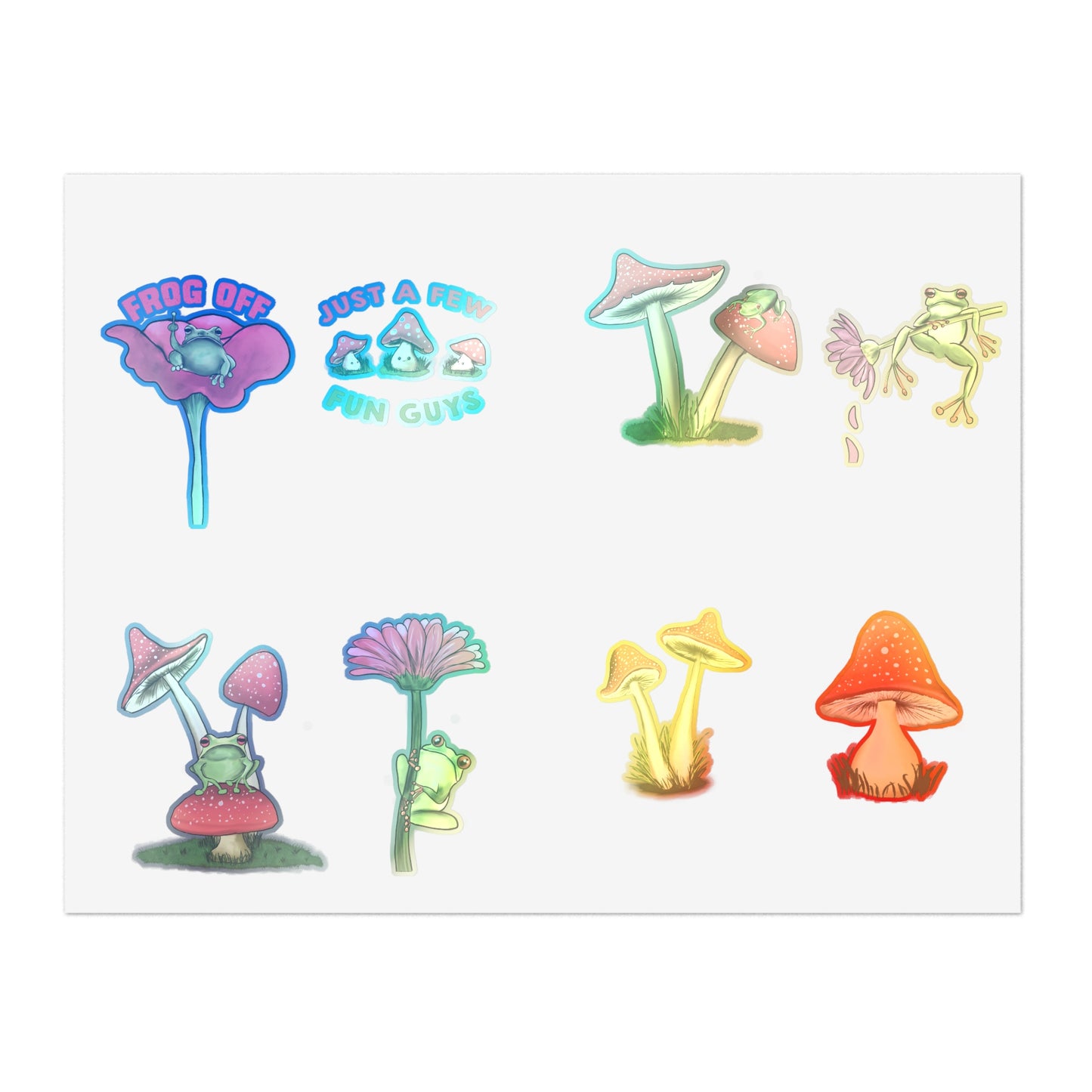 Frog And Shroom Sticker Sheet