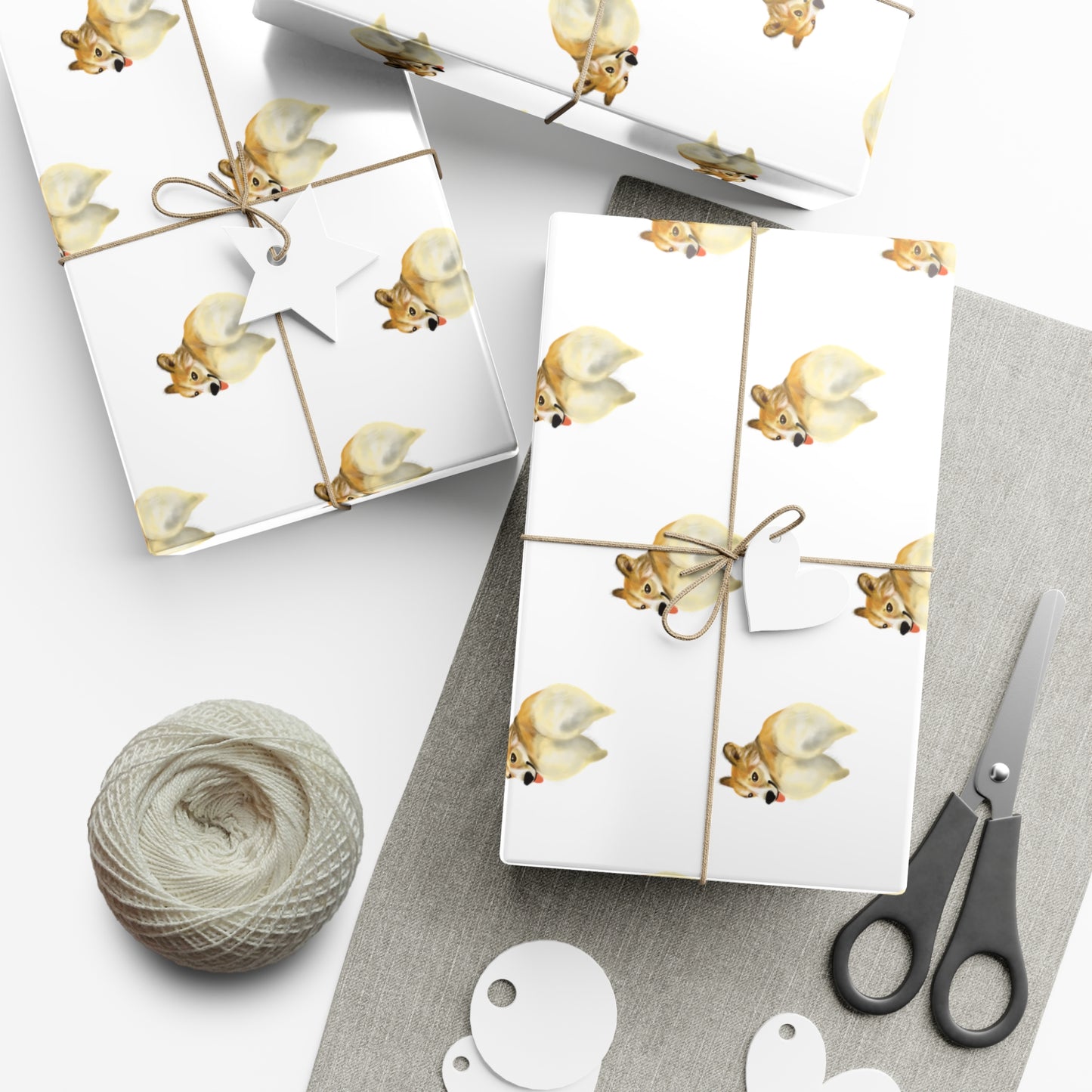 Corgi Butt Wrapping Paper Gift for Friend, Pet Lover Cute Funny Corgi Butt, gift wrap paper