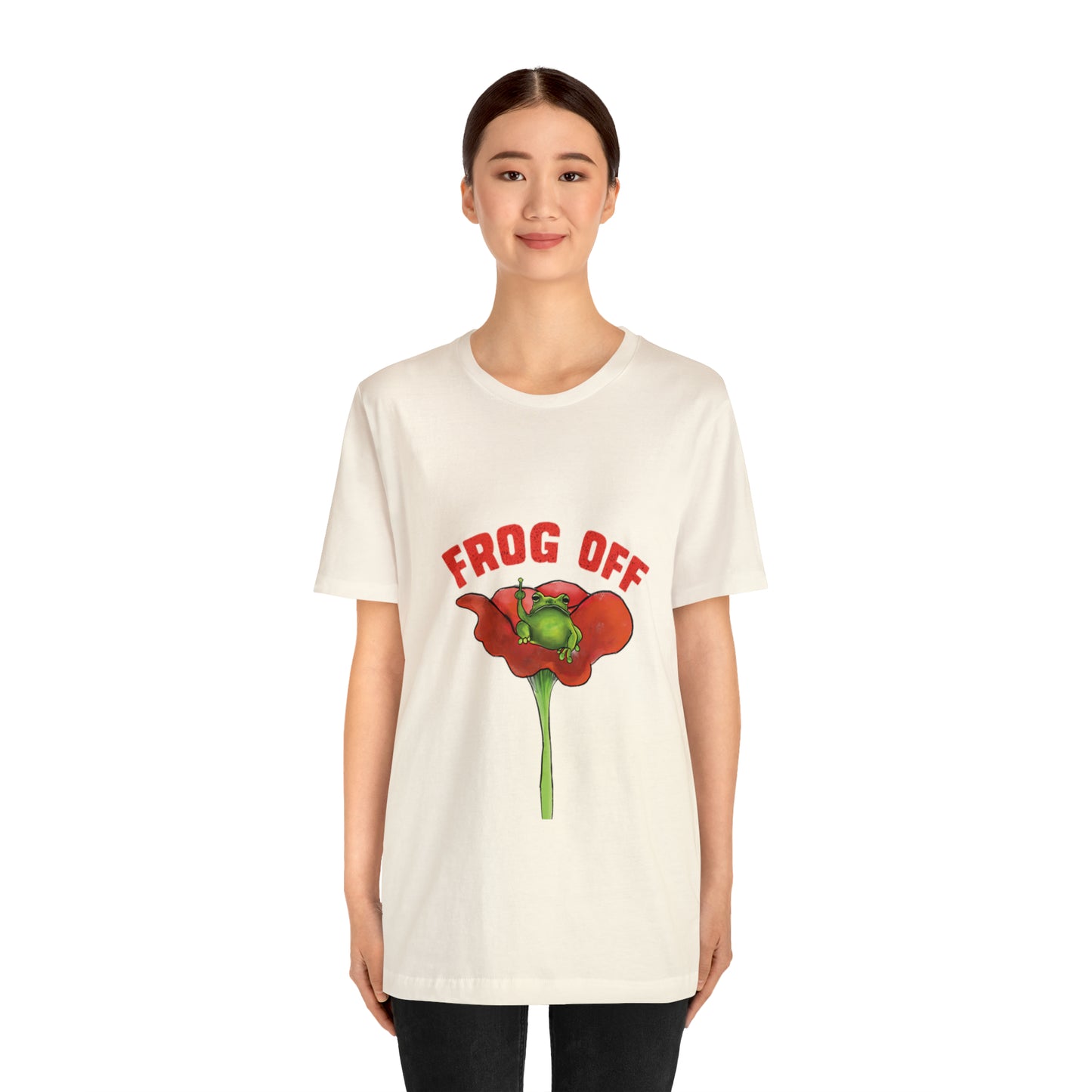 Cute Funny Frog Off T Shirt, funny Graphic Tee, Cute Funny Grumpy Frog, Frog Toad Aesthetic, Cute frogcore funny pun frog offf