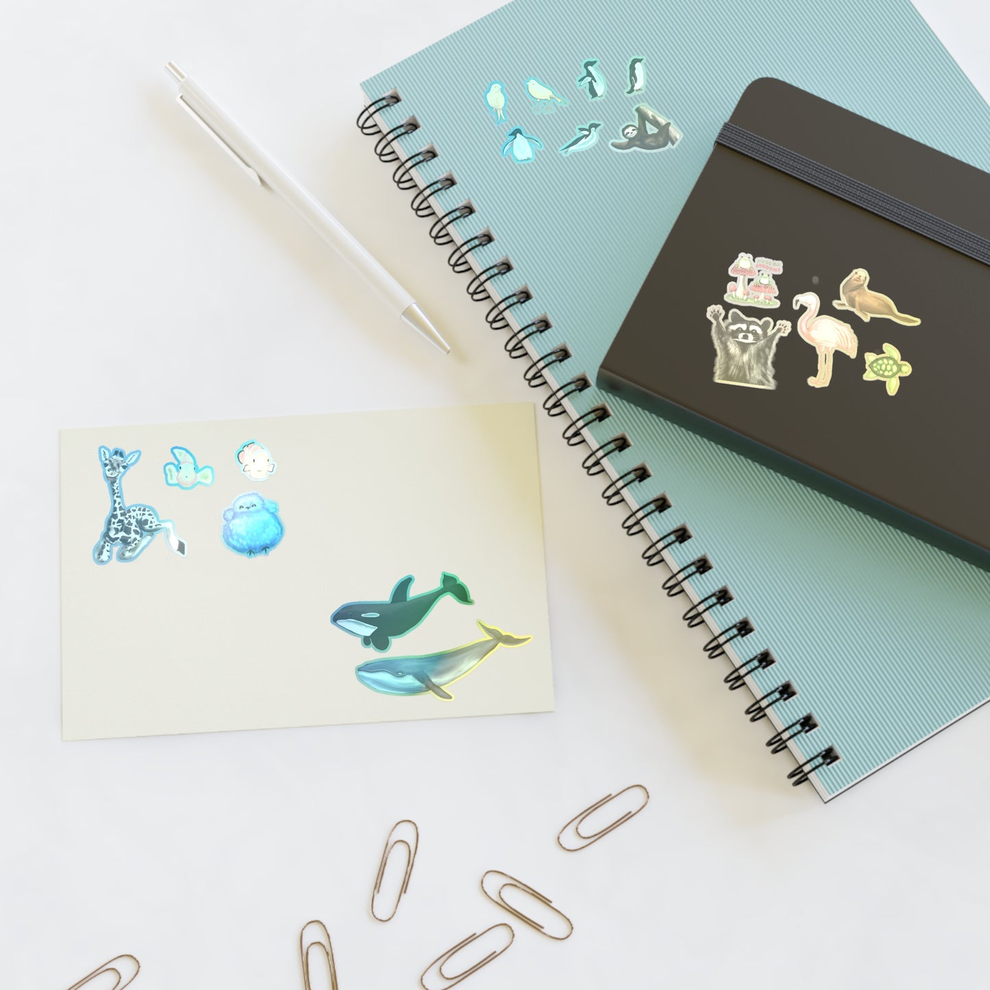 Animal Illustration Sticker Sheet