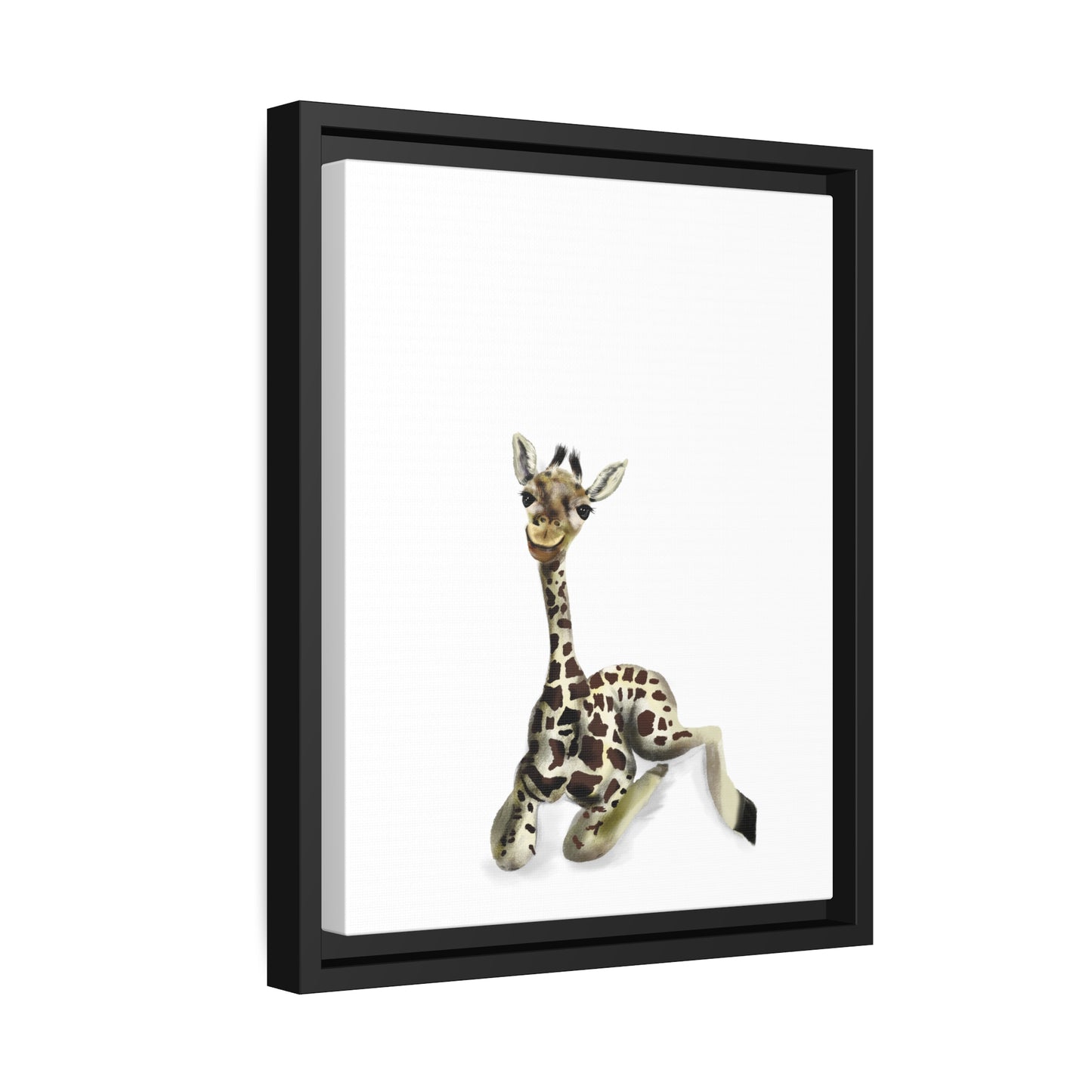 Baby Giraffe Framed Art Print