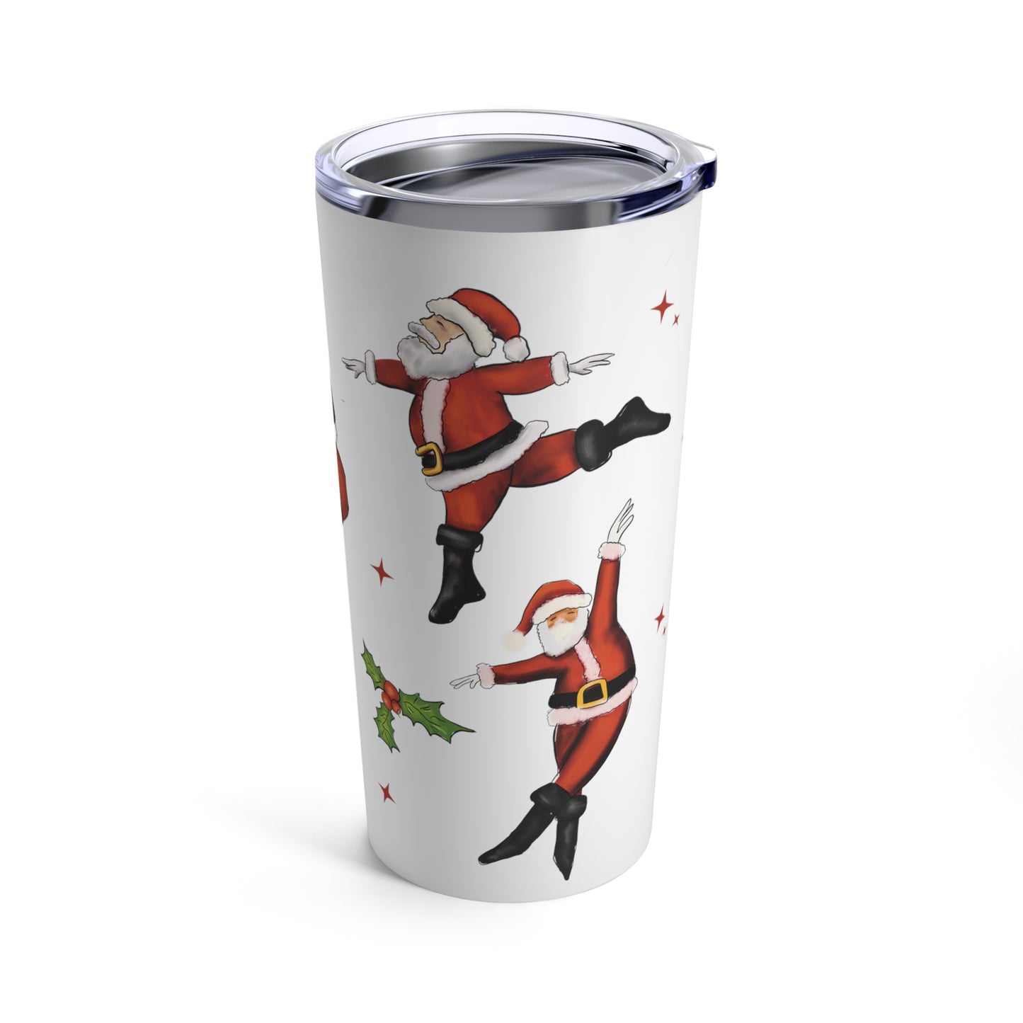 Christmas funny Santa Dancing tumbler, Christmas holiday tumbler, cute christmas tumbler gift idea