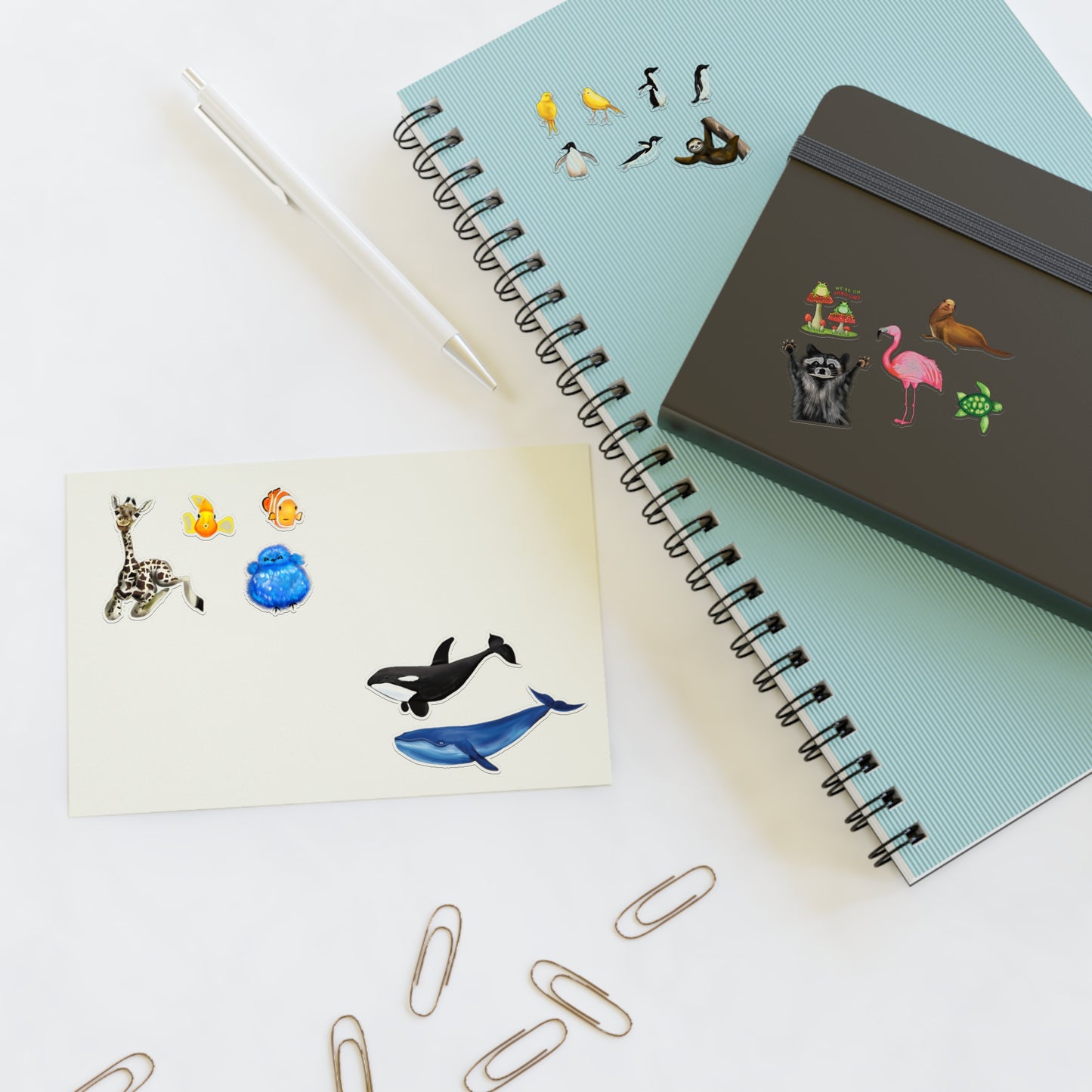 Animal Illustration Sticker Sheet