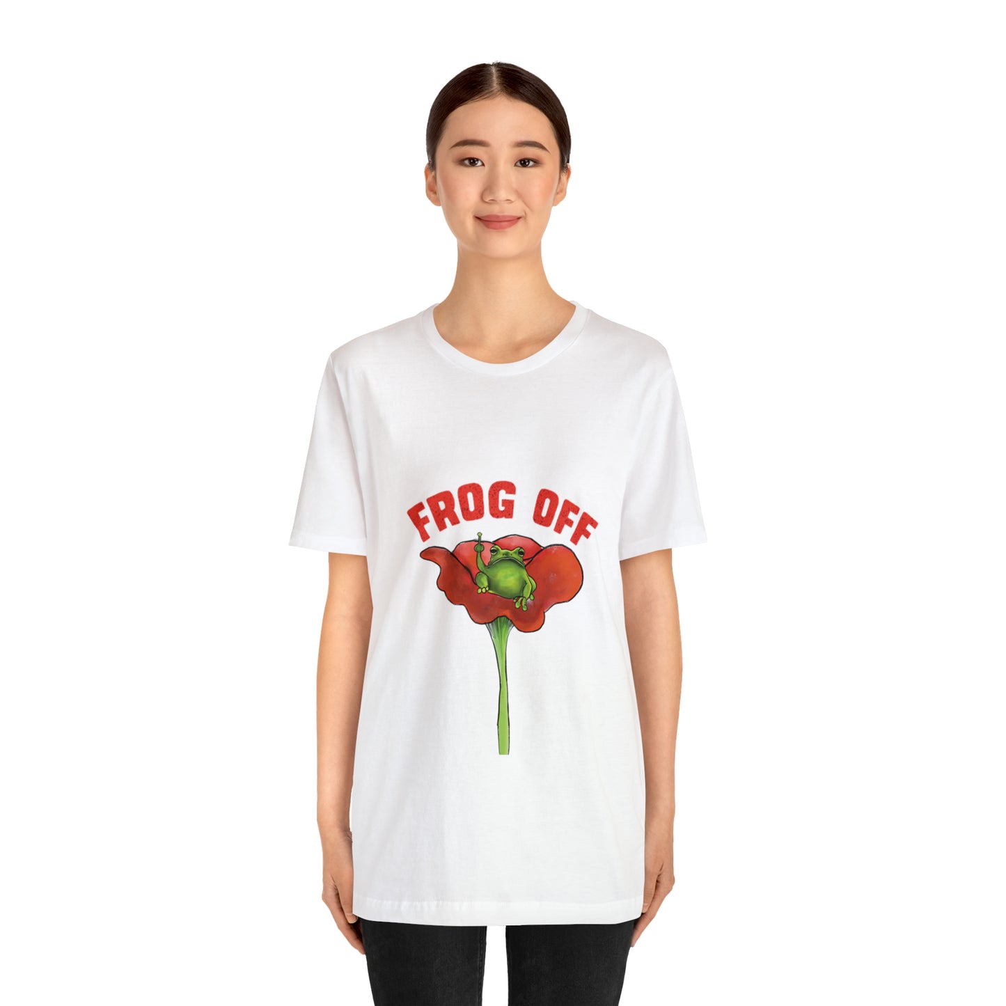 Cute Funny Frog Off T Shirt, funny Graphic Tee, Cute Funny Grumpy Frog, Frog Toad Aesthetic, Cute frogcore funny pun frog offf