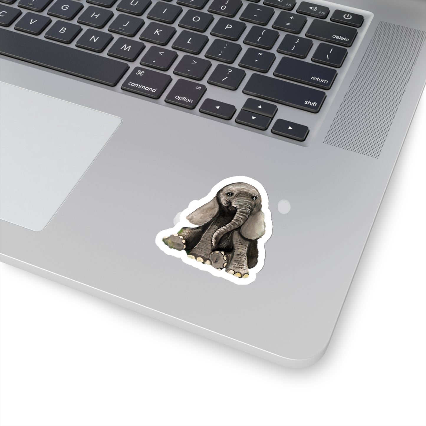 Cute Watercolor Baby Elephant sticker, watercolor sticker cute, baby animal watercolor kids sticker