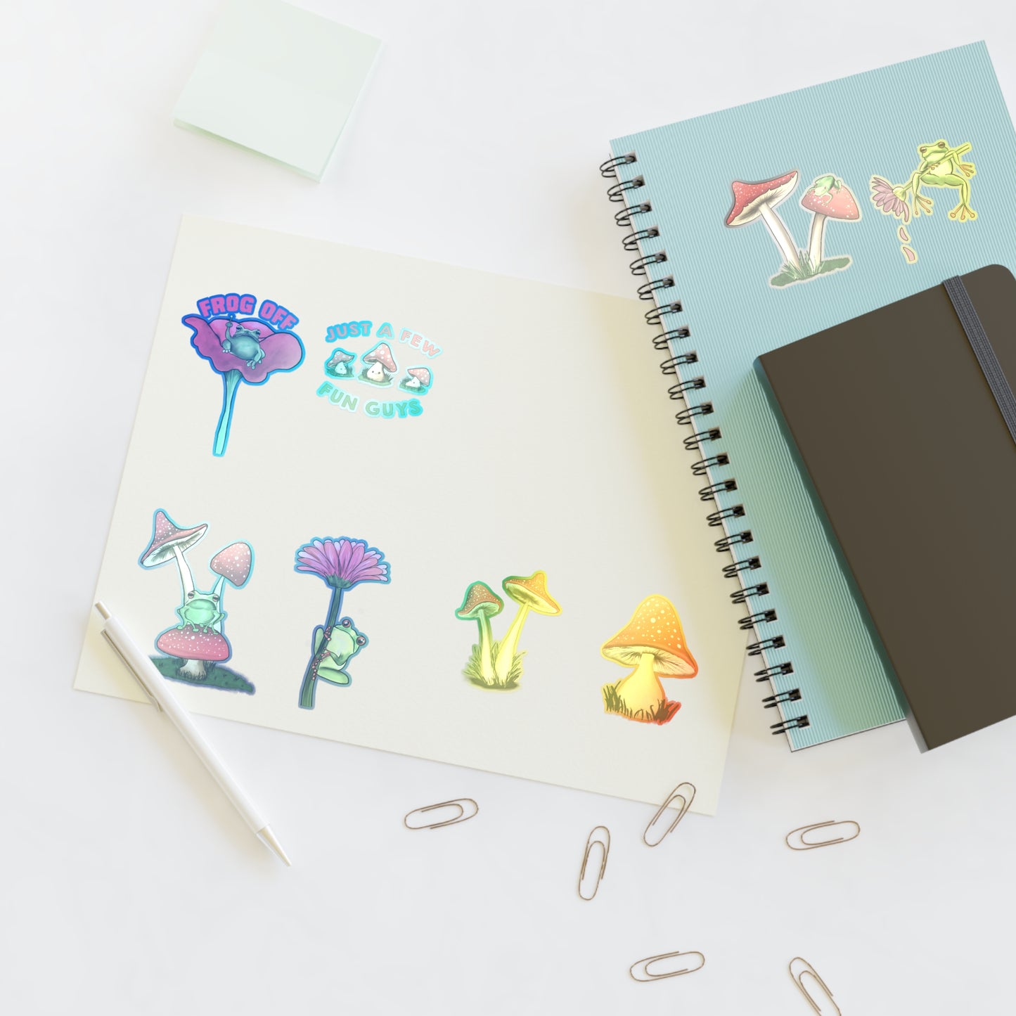 Frog And Shroom Sticker Sheet