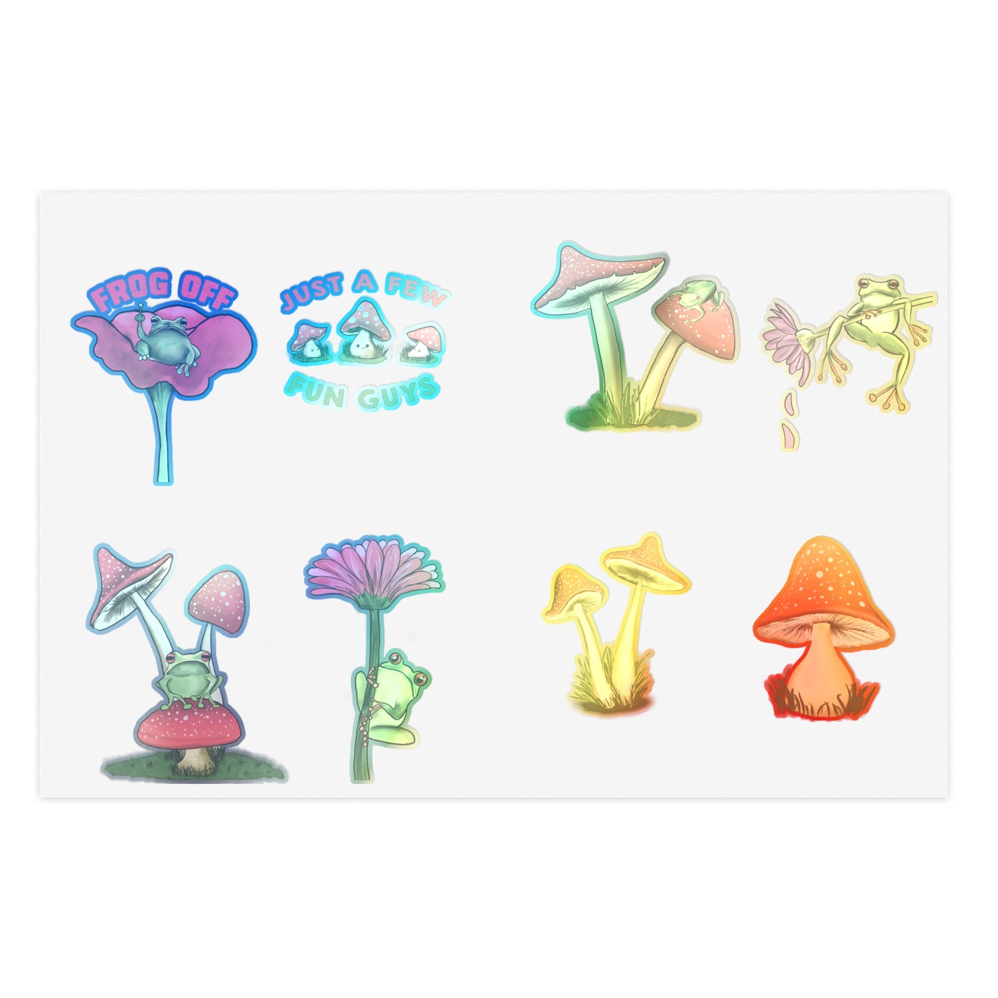 Frog And Shroom Sticker Sheet