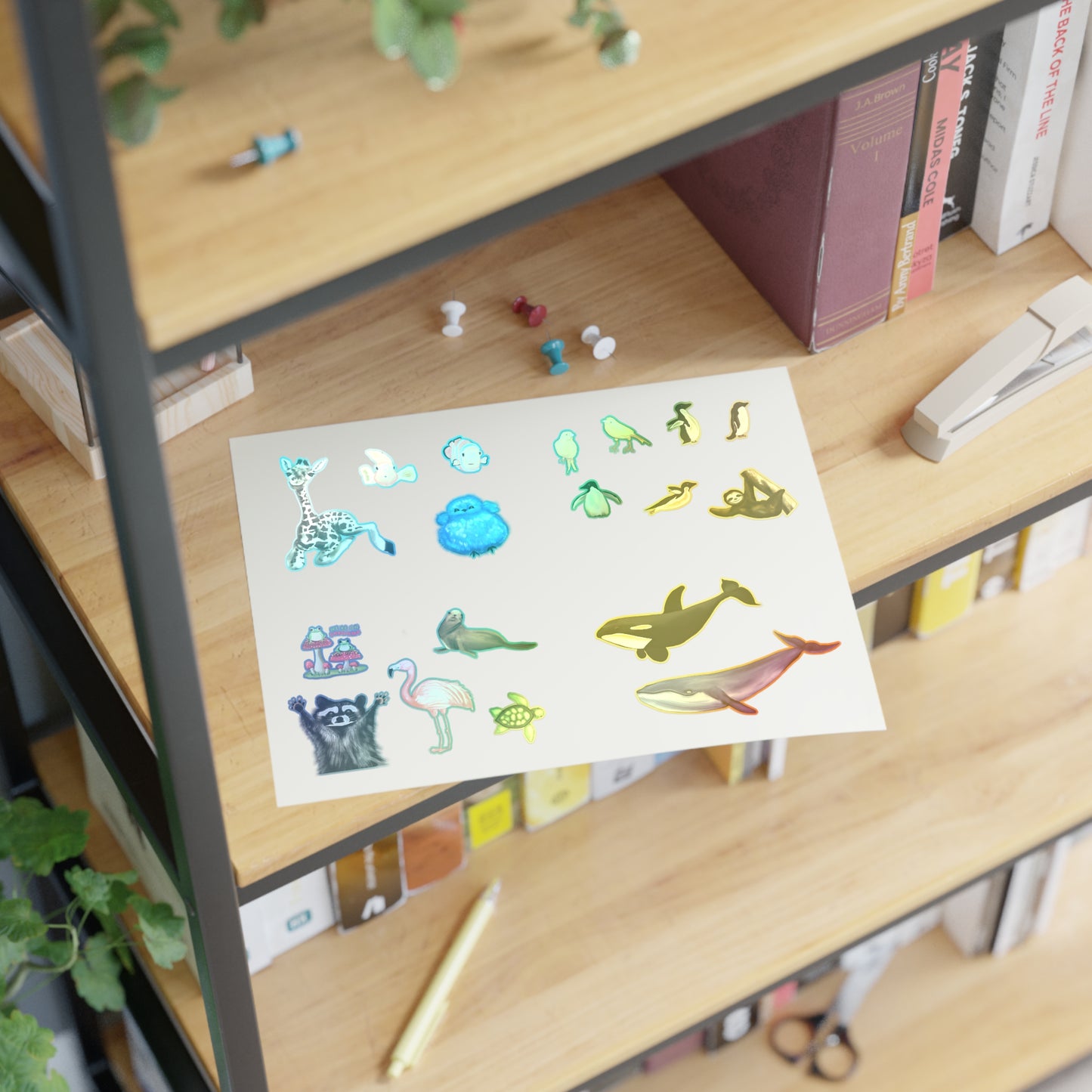 Animal Illustration Sticker Sheet