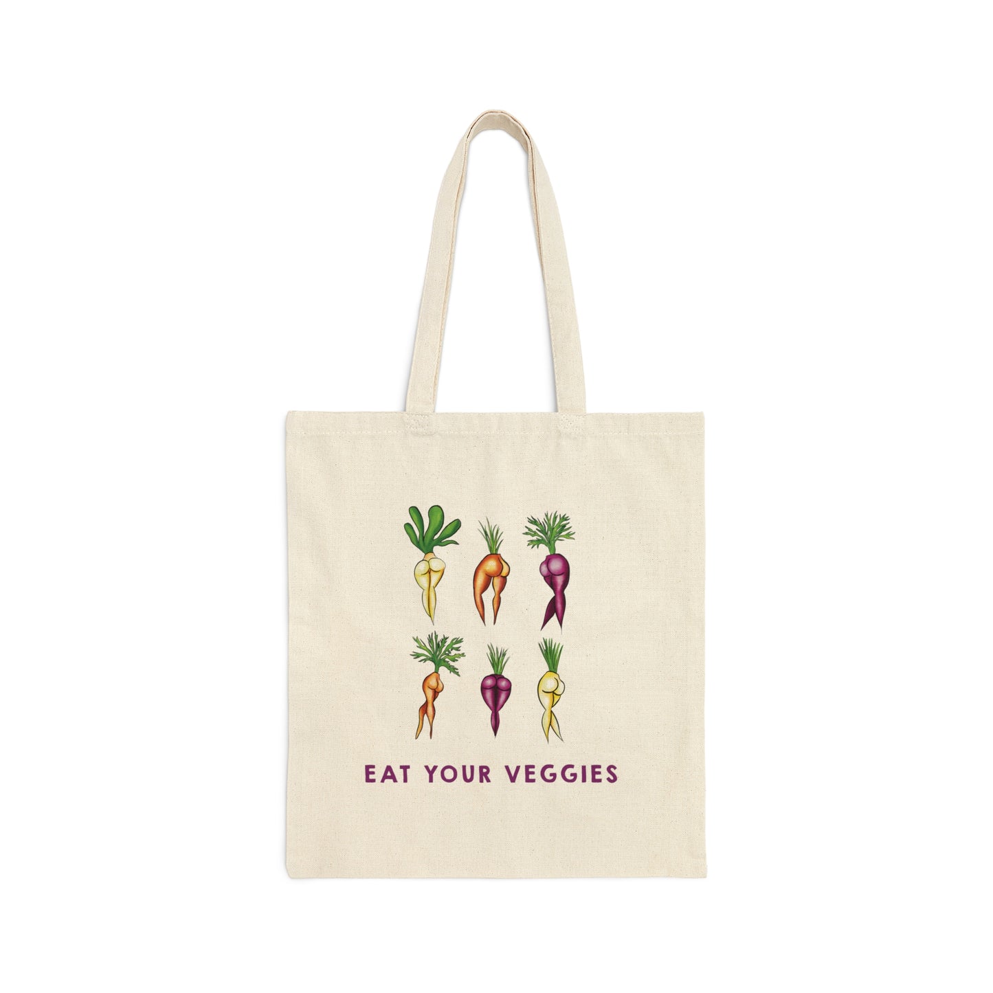 Funny Cute Sexy Vegetable Grocery Tote Bag, Cotton Canvas Tote bag for everyday, gift for mom, gift for vegetarian, vegan gift