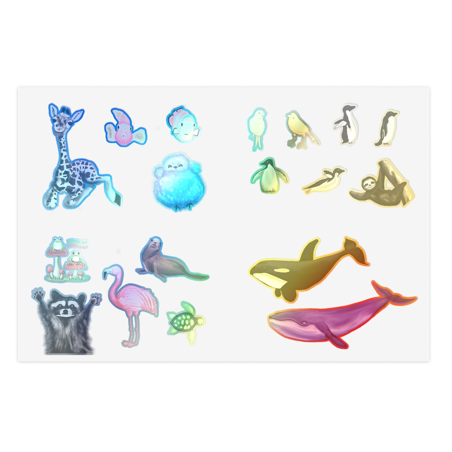 Animal Illustration Sticker Sheet