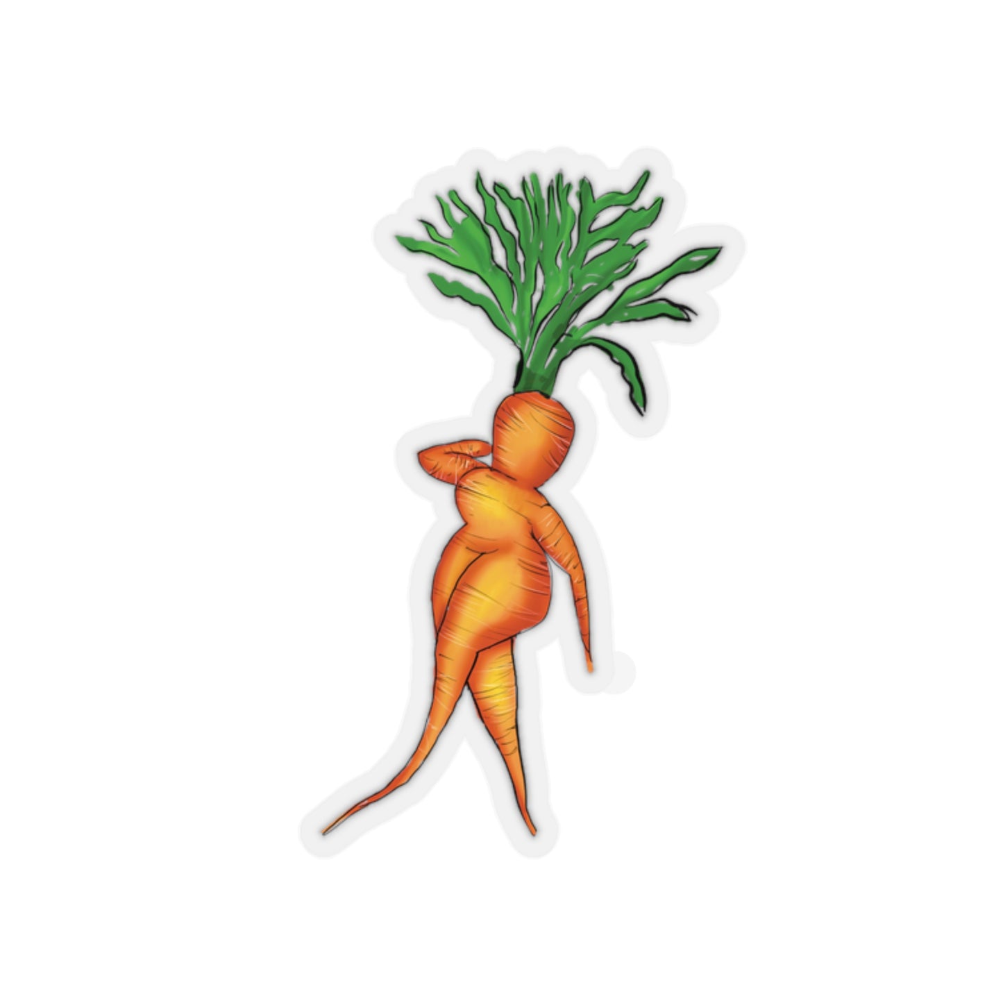 Carrot Lady Sticker