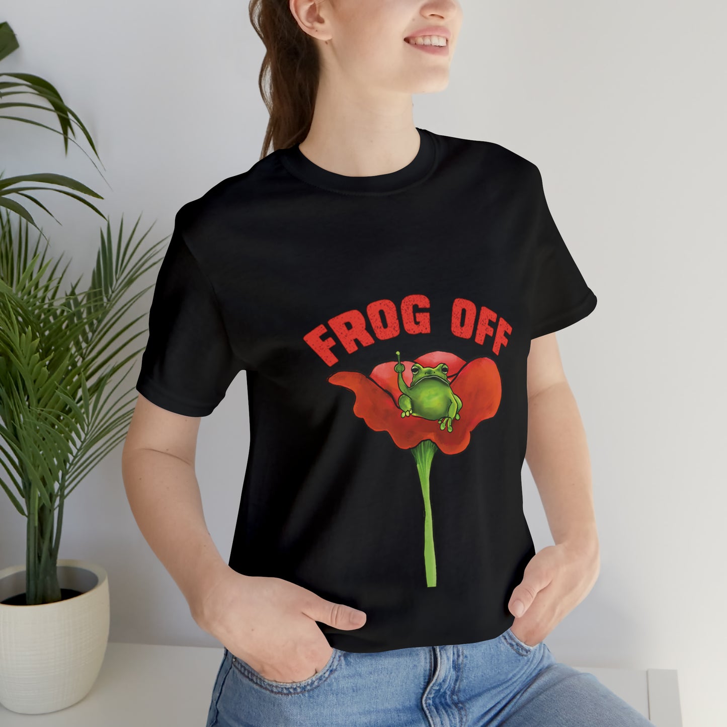 Cute Funny Frog Off T Shirt, funny Graphic Tee, Cute Funny Grumpy Frog, Frog Toad Aesthetic, Cute frogcore funny pun frog offf