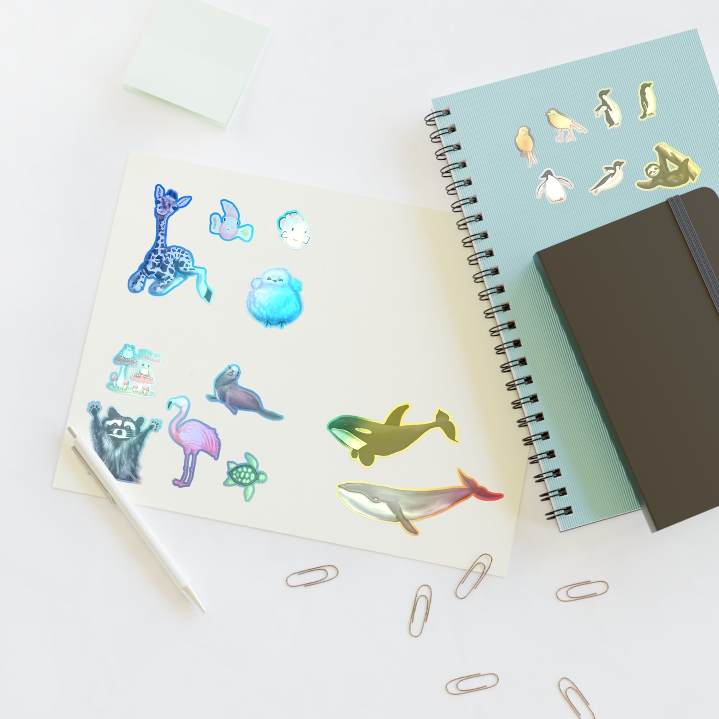 Animal Illustration Sticker Sheet