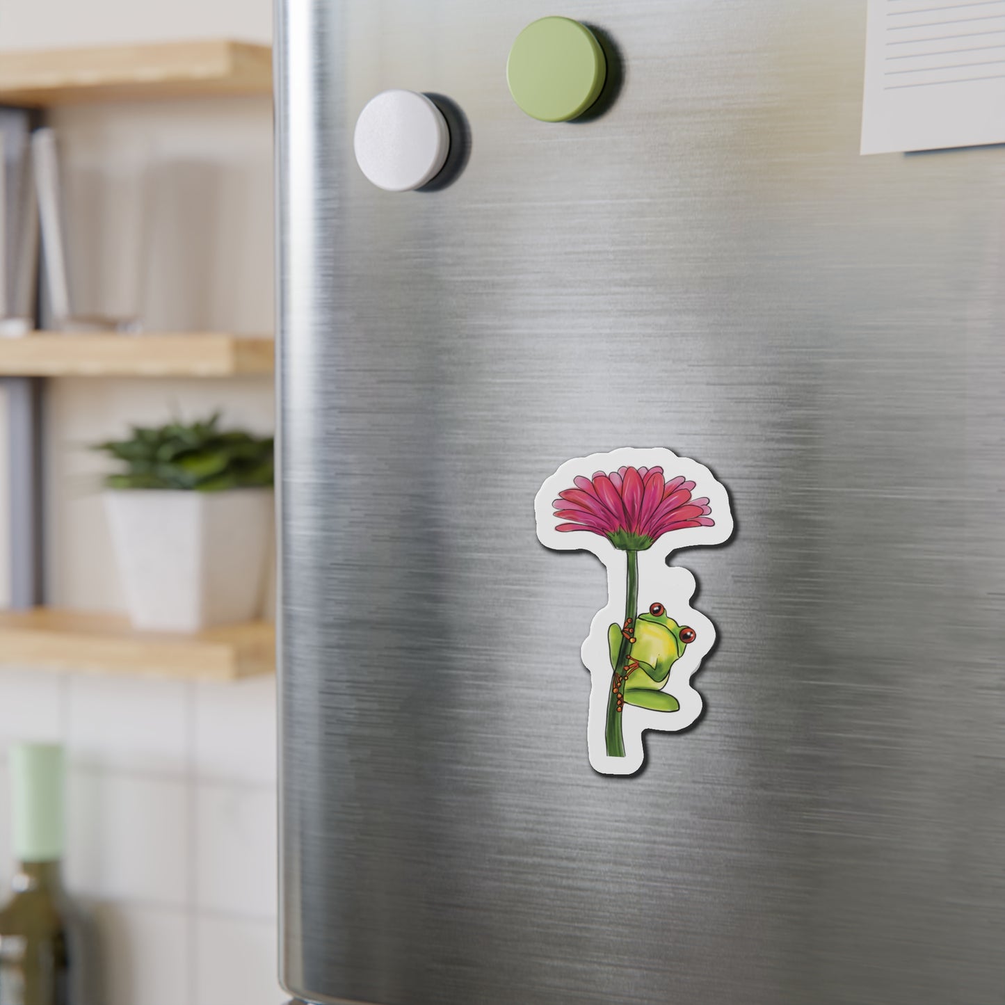 Frog Flower Magnet