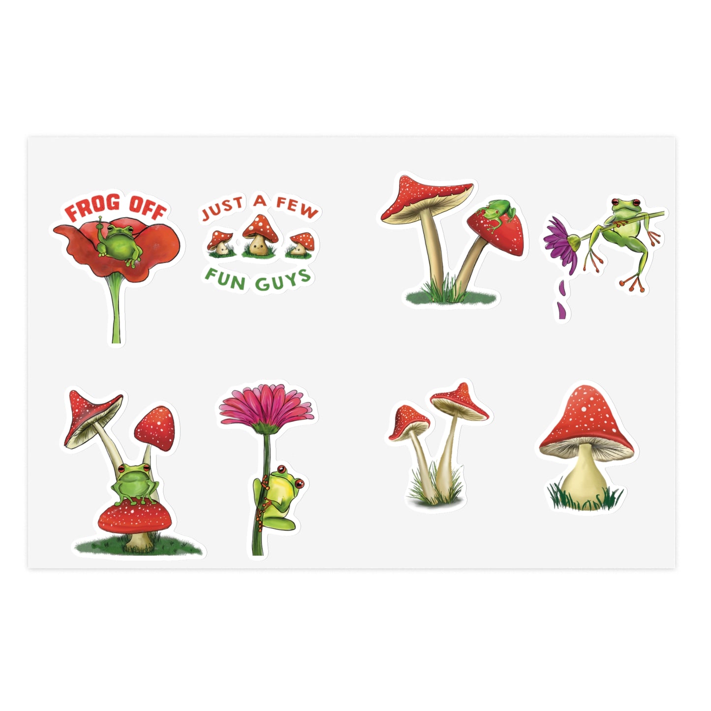 Frog And Shroom Sticker Sheet