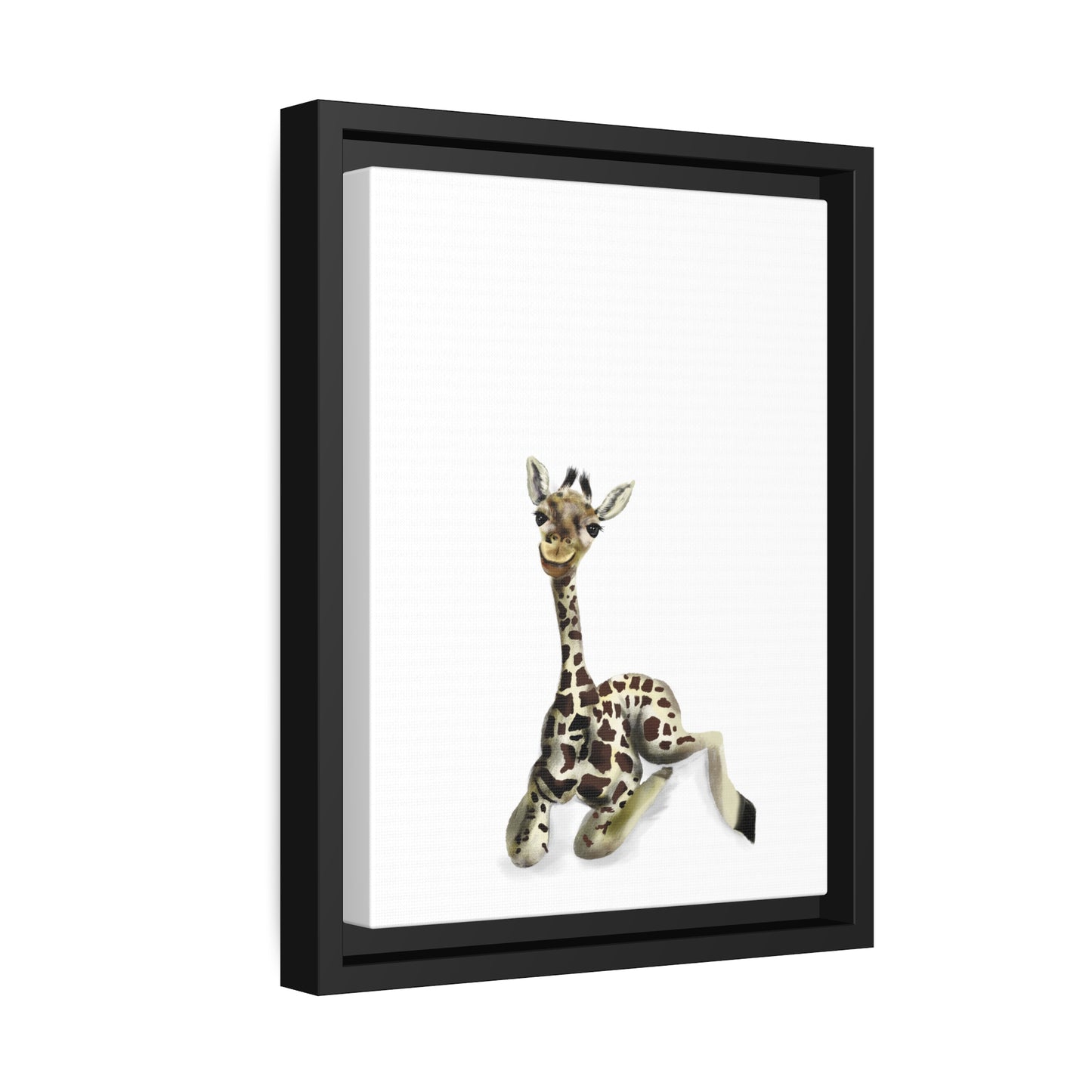 Baby Giraffe Framed Art Print