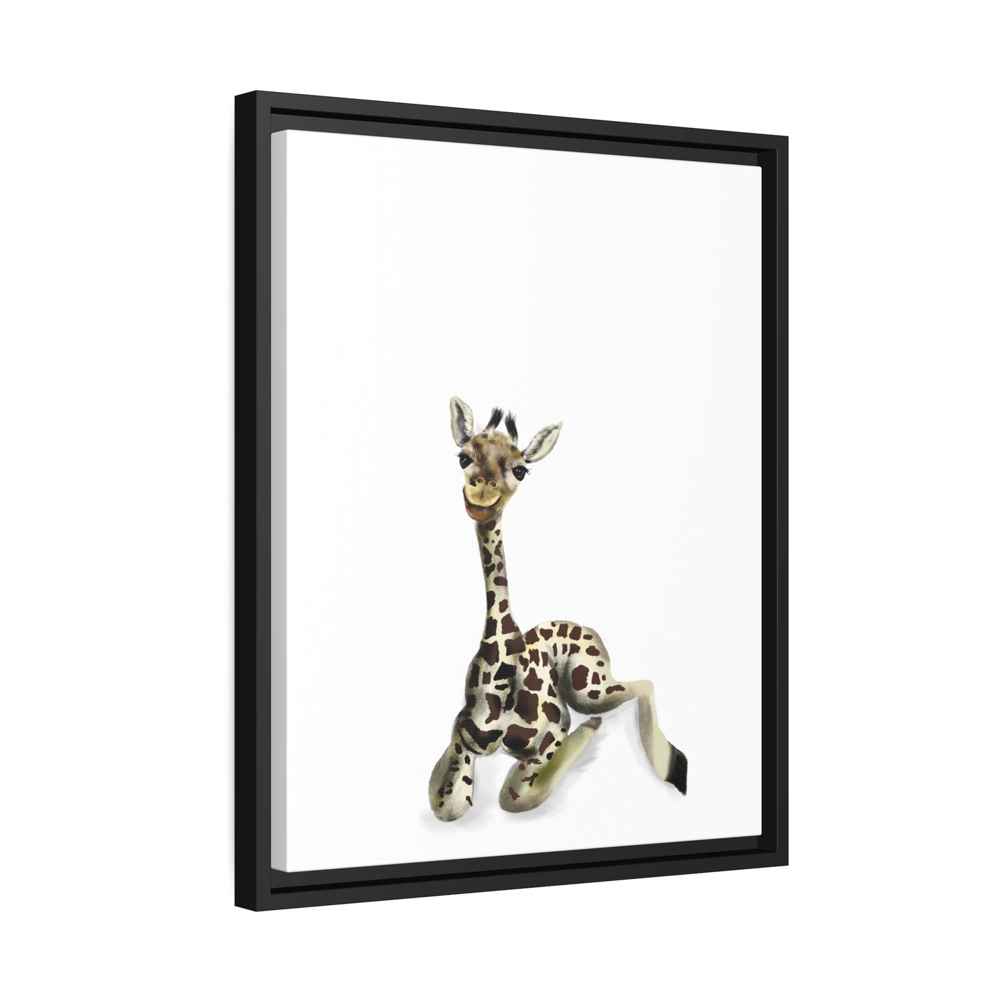 Baby Giraffe Framed Art Print