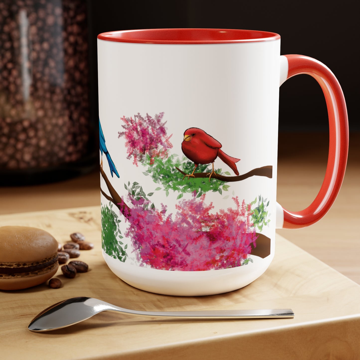 Colorful Birds and Flowers Mug