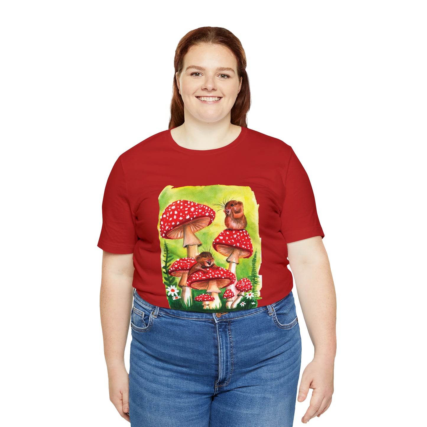 Watercolor Mice and mushrooms T shirt, Cute Funny Graphic T shirt, We're on shrooms T shirt, funny punny shirt cute