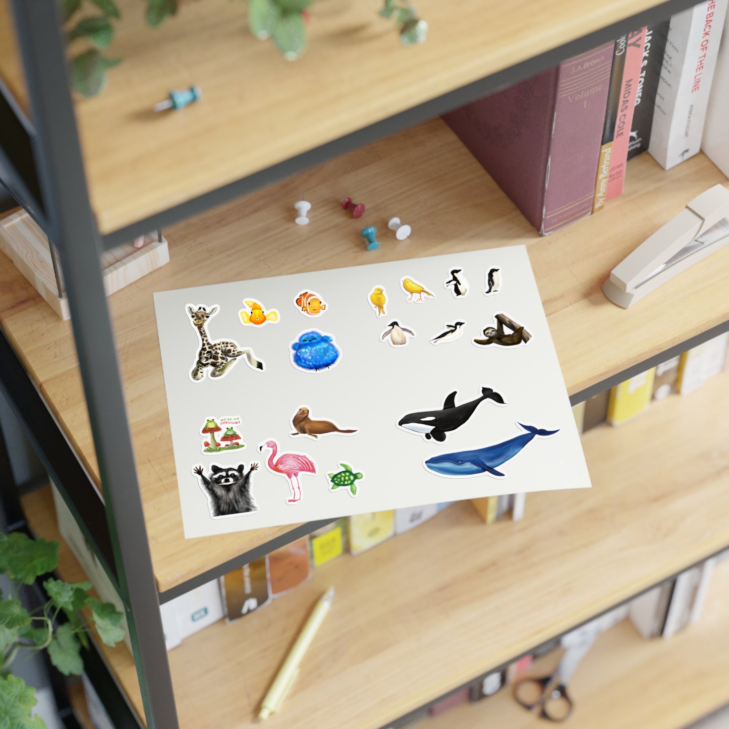 Animal Illustration Sticker Sheet