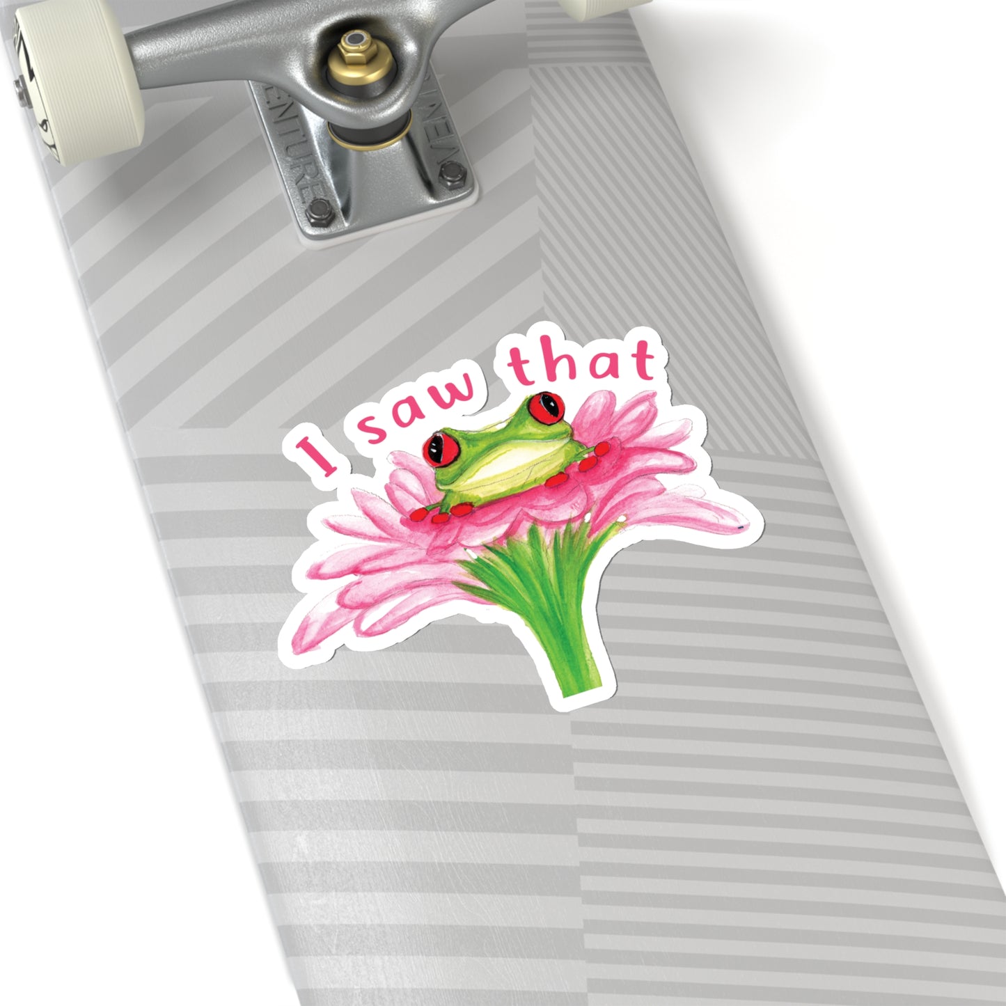 Cute Watercolor Frog I Saw that Sticker, Watercolor cute frog sticker, animal sticker, adorable frog sticker