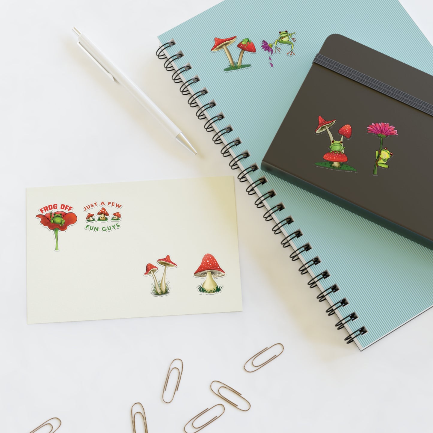 Frog And Shroom Sticker Sheet