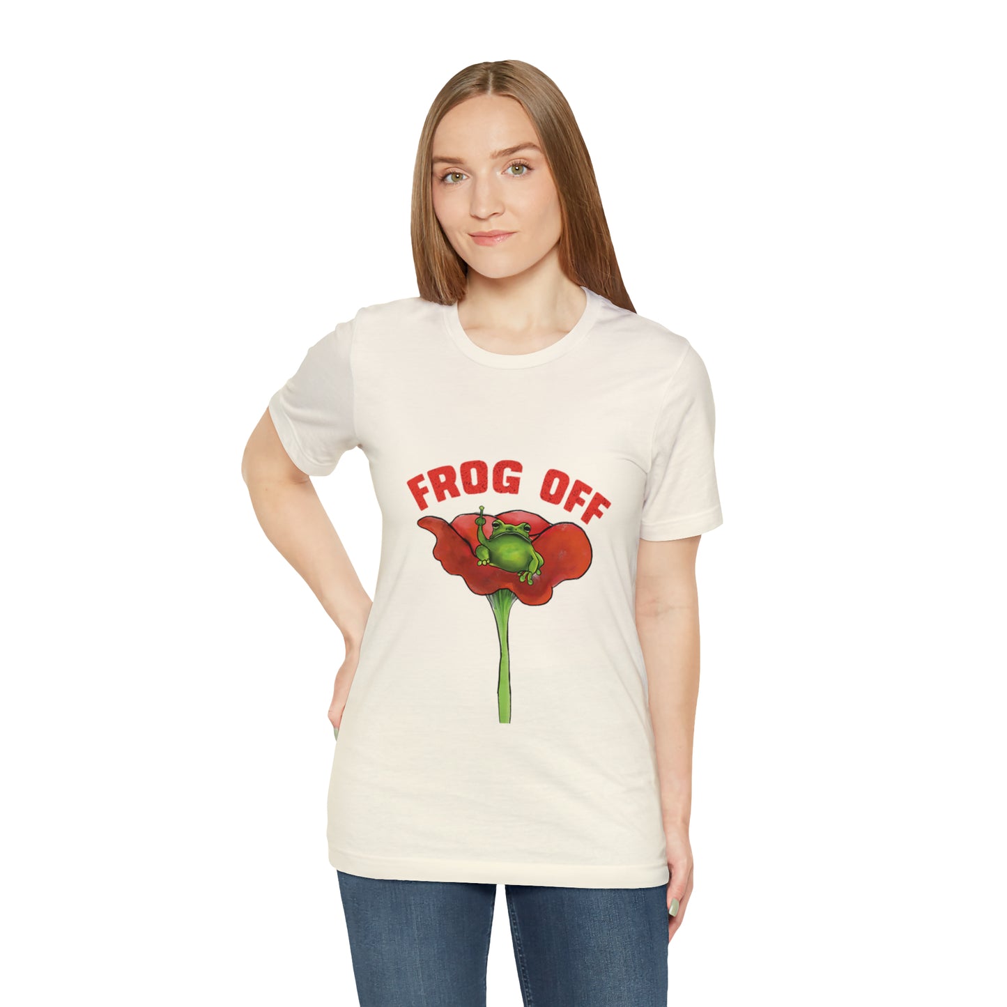 Cute Funny Frog Off T Shirt, funny Graphic Tee, Cute Funny Grumpy Frog, Frog Toad Aesthetic, Cute frogcore funny pun frog offf