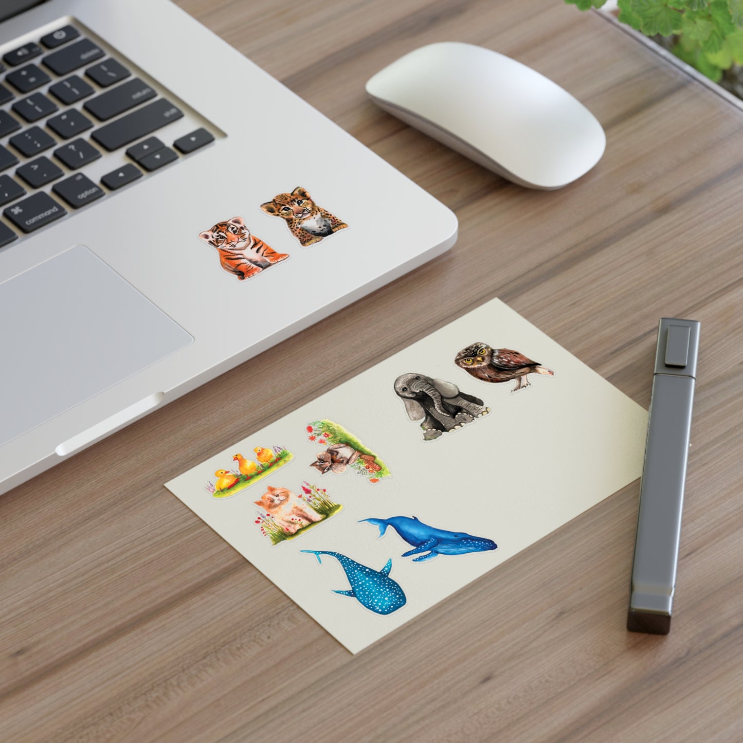 Cute Watercolor Baby Animal Stickers, Die Cut Cute Adorable Sticker sheet, Sticker bundle Sheet, stickers for kids