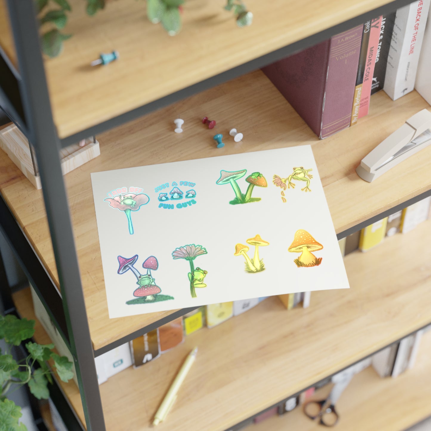 Frog And Shroom Sticker Sheet