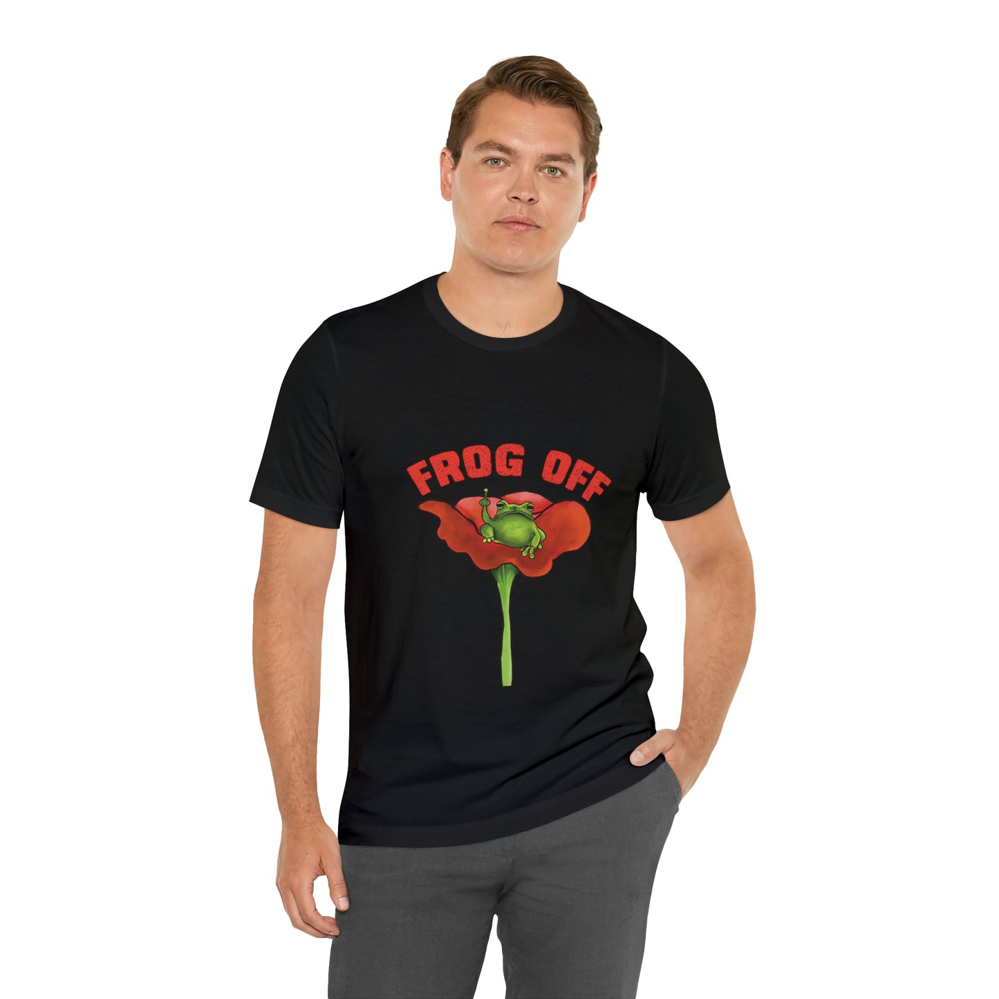 Cute Funny Frog Off T Shirt, funny Graphic Tee, Cute Funny Grumpy Frog, Frog Toad Aesthetic, Cute frogcore funny pun frog offf