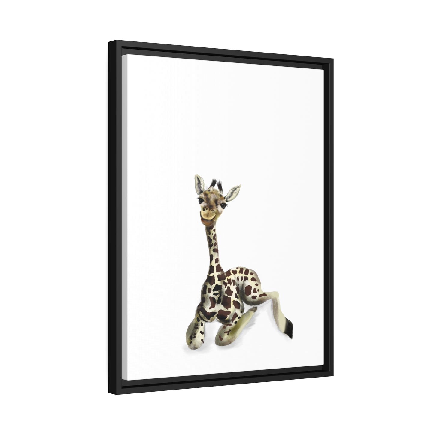 Baby Giraffe Framed Art Print