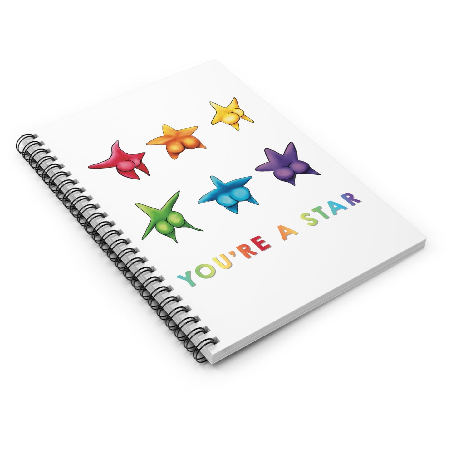 Starfish Cute Funny Spiral Bound Journal