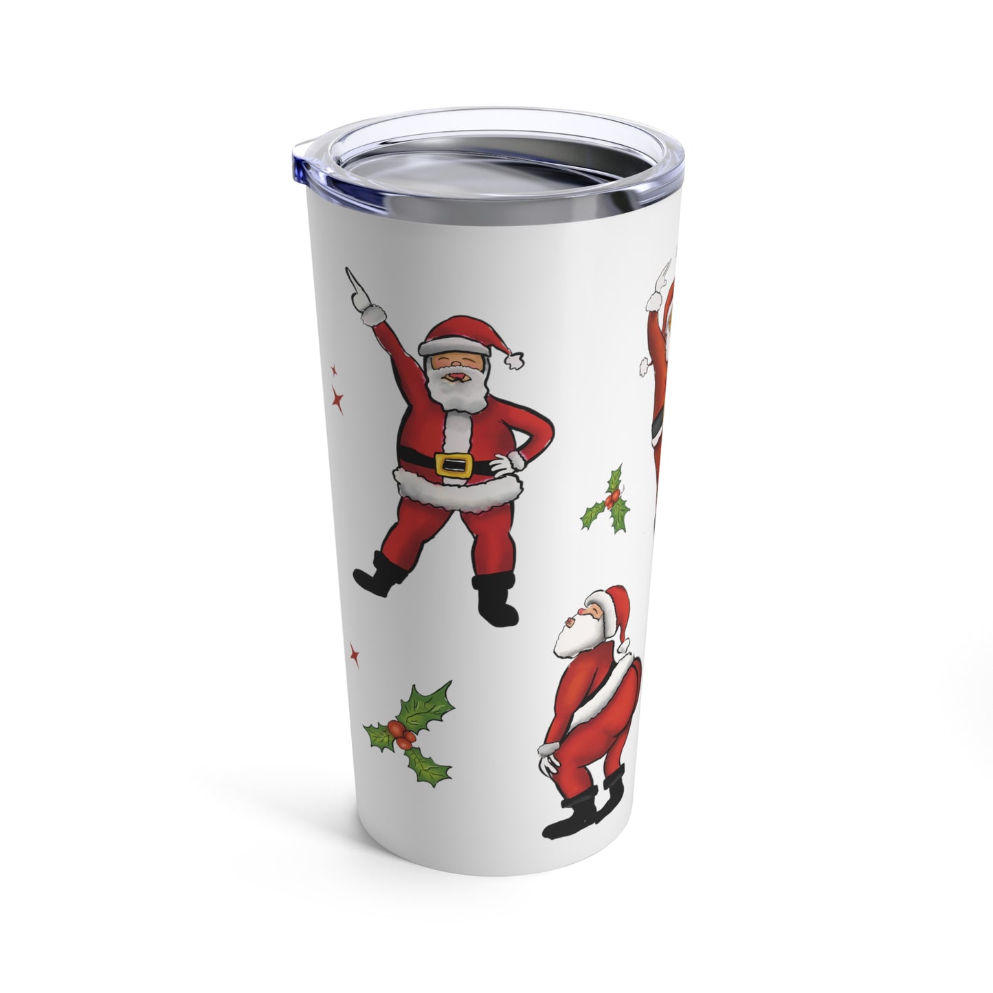 Christmas funny Santa Dancing tumbler, Christmas holiday tumbler, cute christmas tumbler gift idea