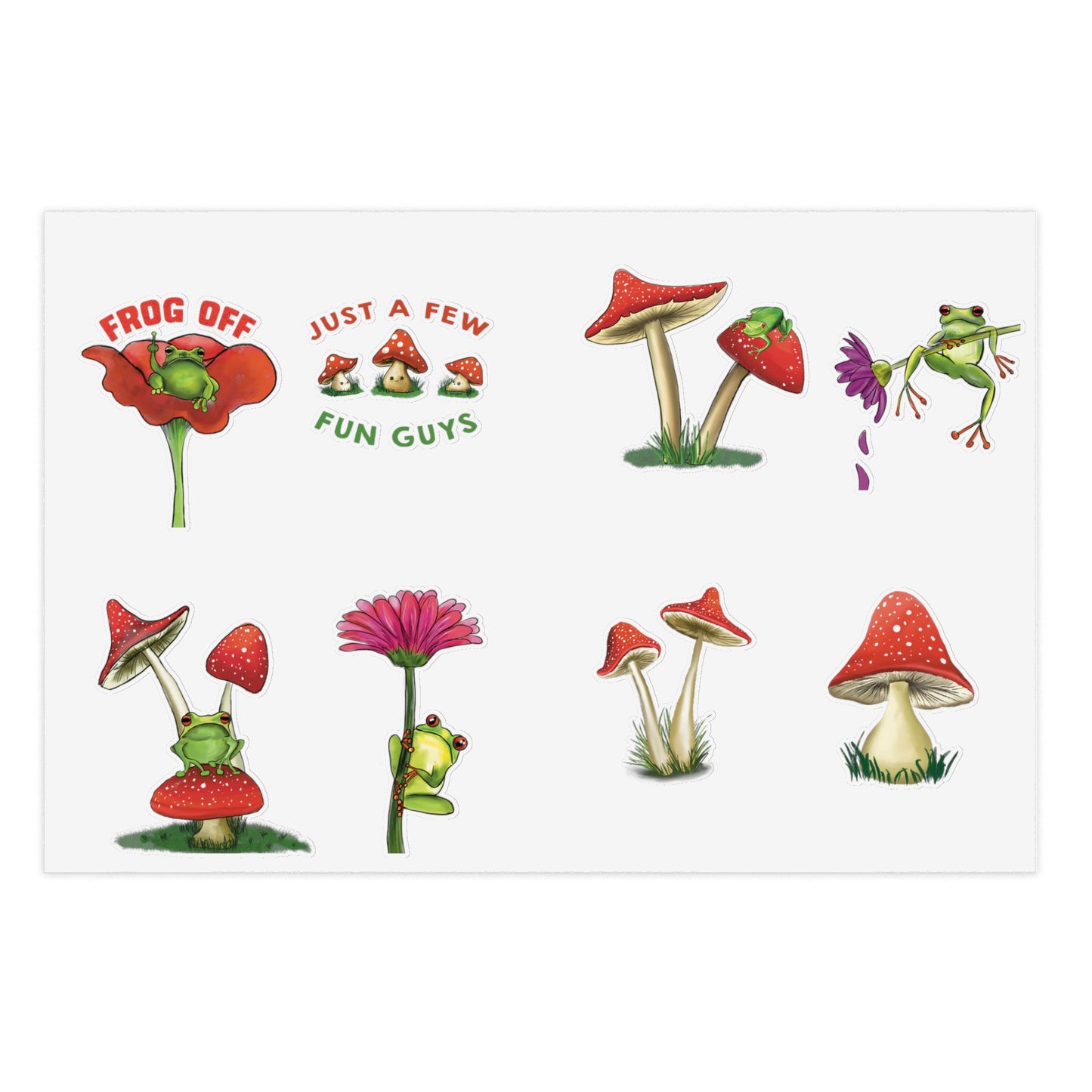 Frog And Shroom Sticker Sheet