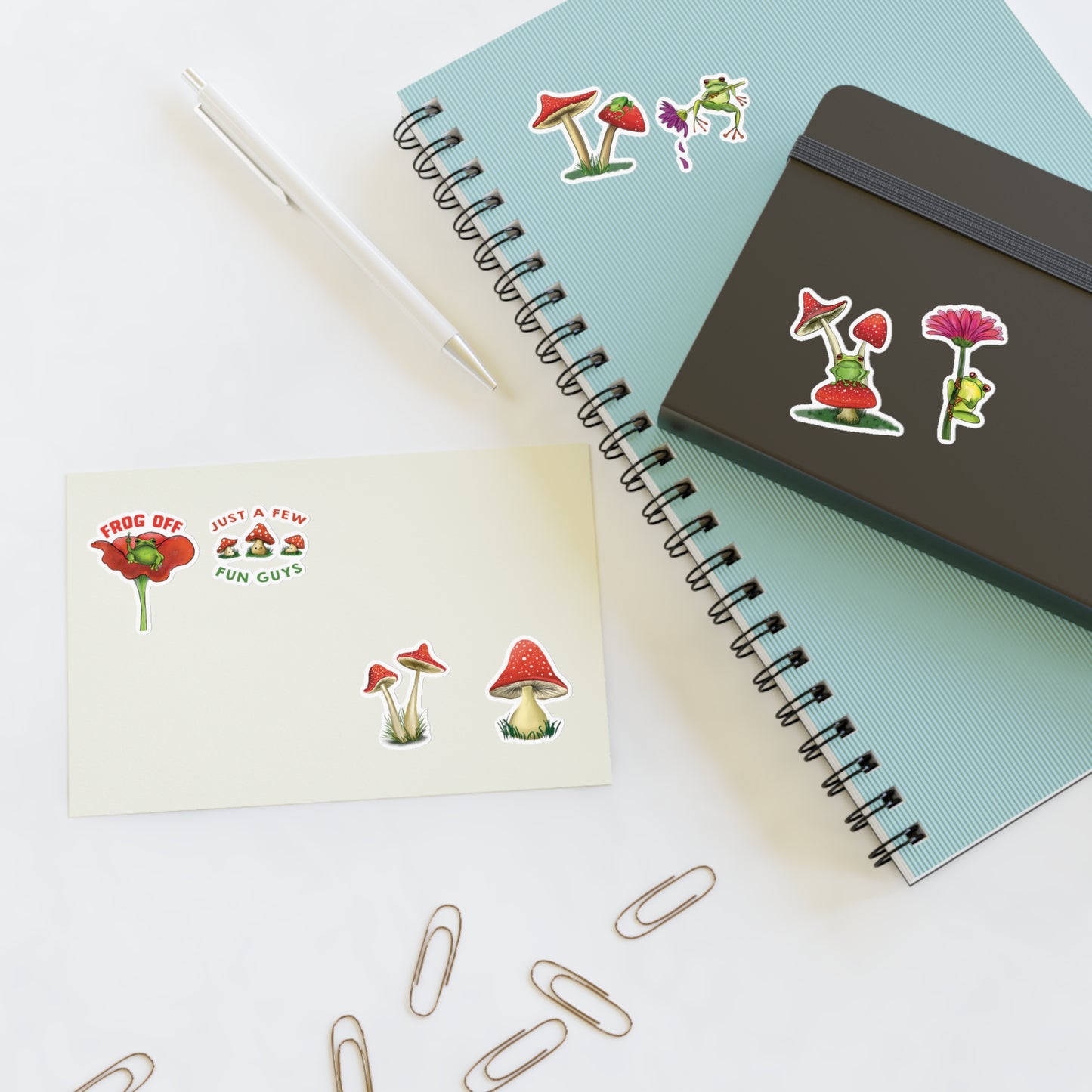 Frog And Shroom Sticker Sheet