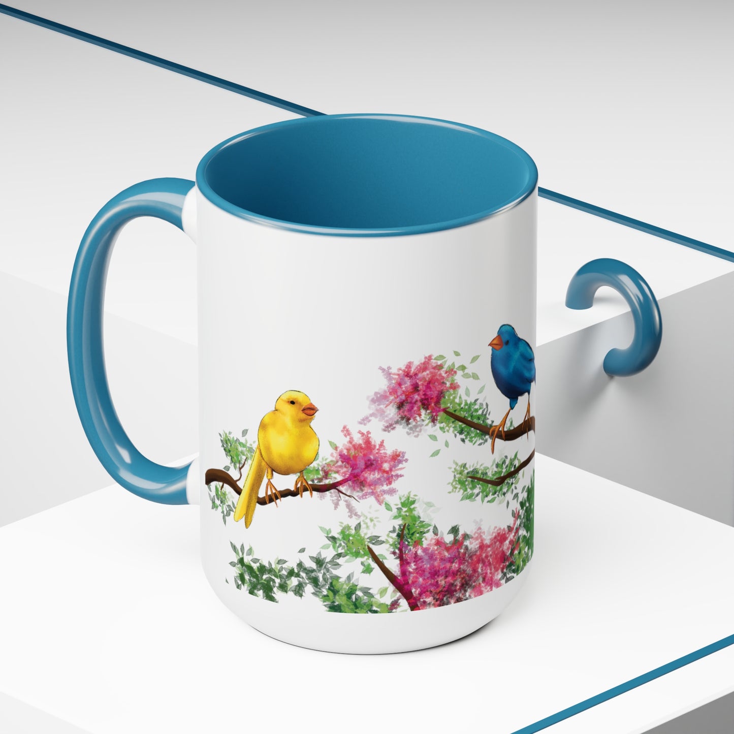 Colorful Birds and Flowers Mug