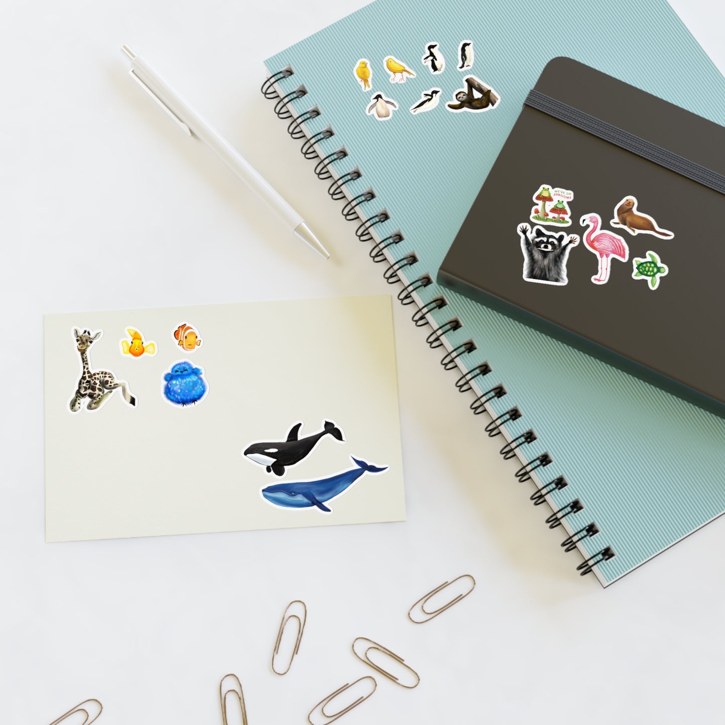 Animal Illustration Sticker Sheet